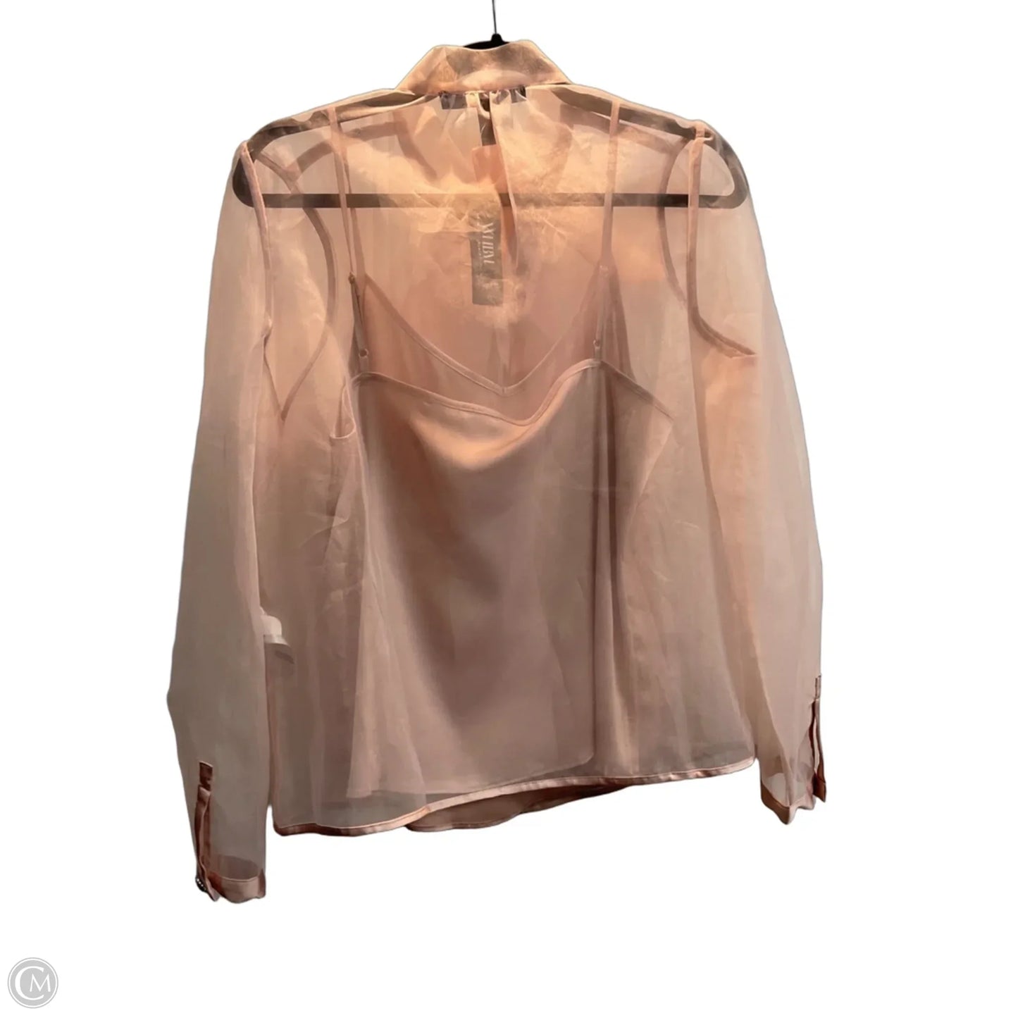 Blouse Long Sleeve By White House Black Market In Pink, Size: M