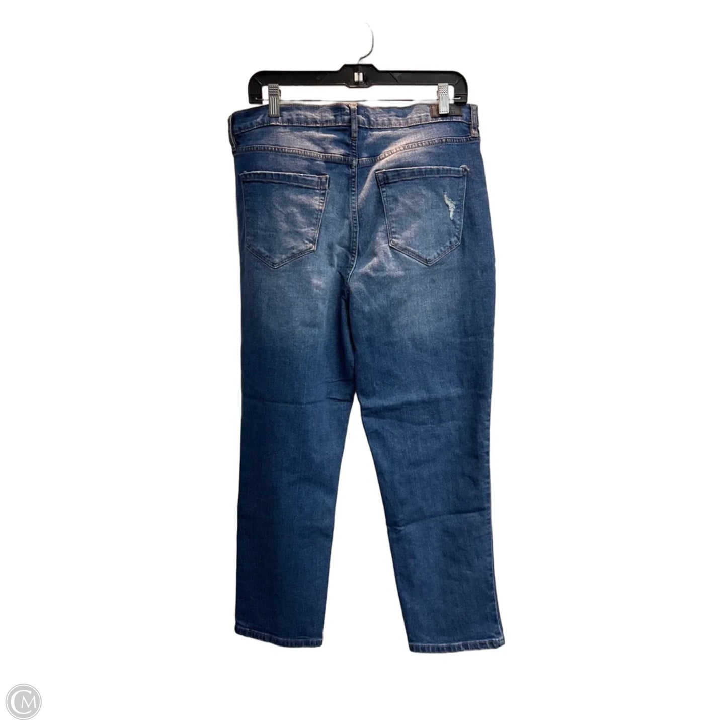 Jeans Straight By Nicole Miller In Blue Denim, Size: 12