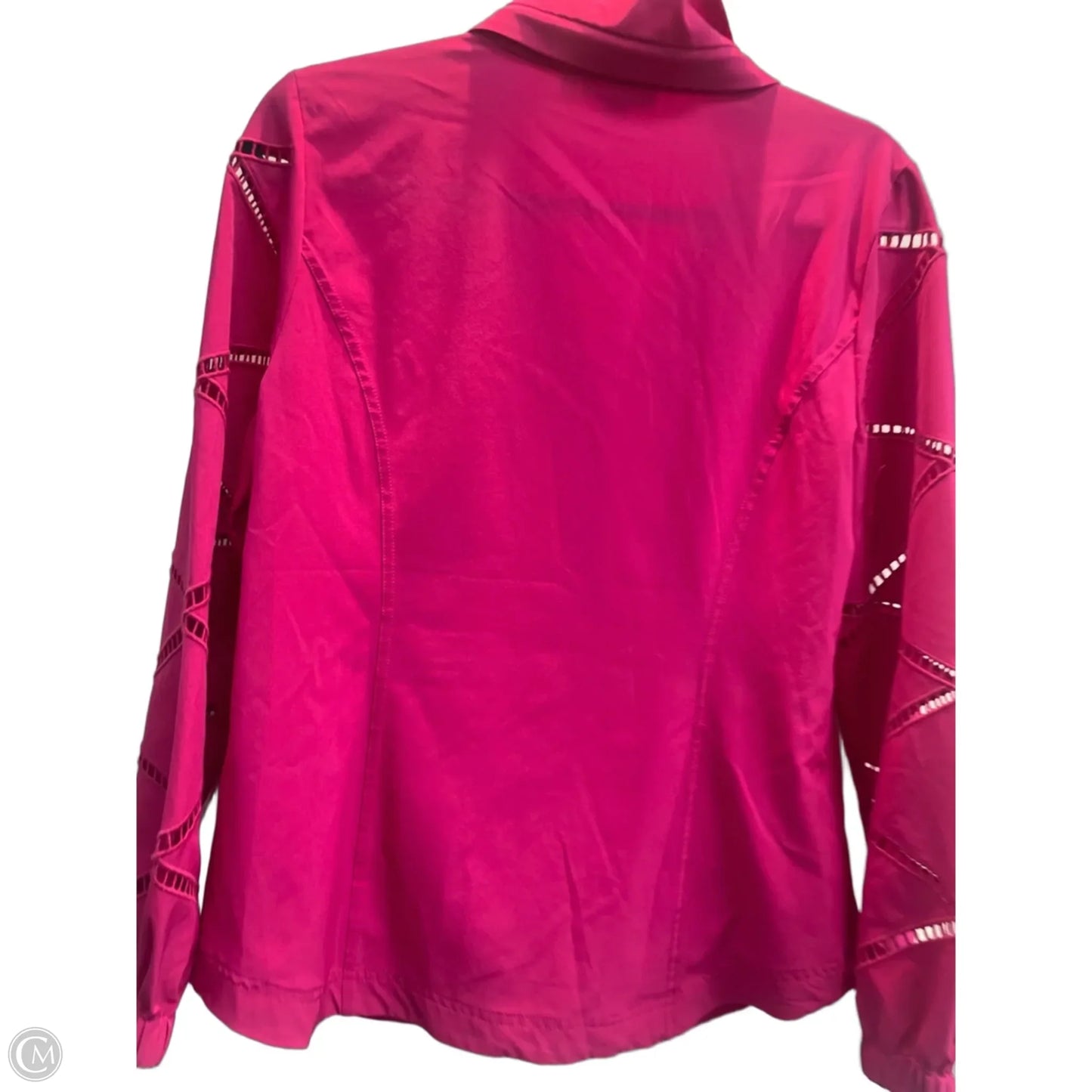 Jacket Shirt By Chicos In Pink, Size: M