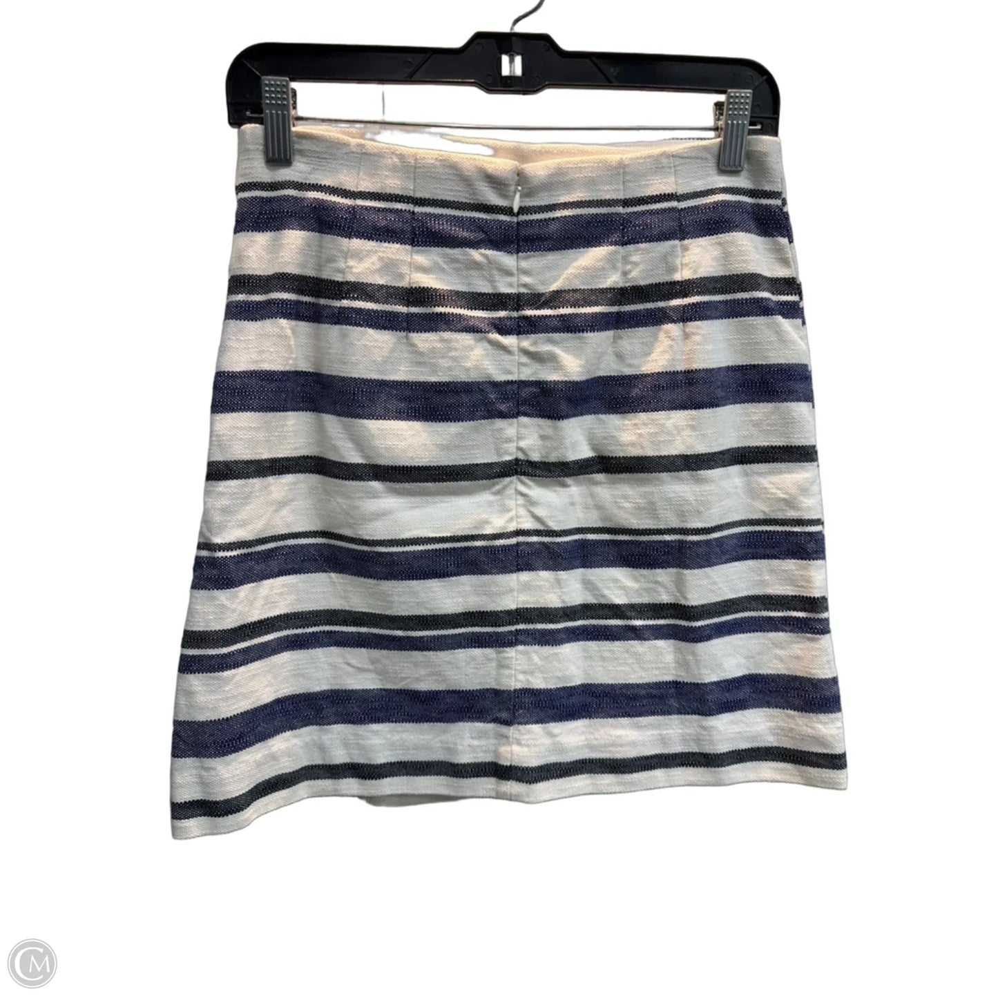 Skirt Midi By Loft In Striped Pattern, Size: 4
