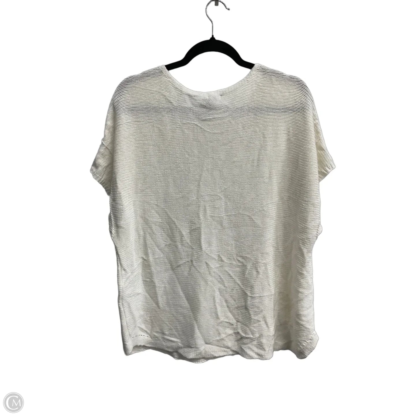 Top Short Sleeve By Chicos In Cream, Size: Xl