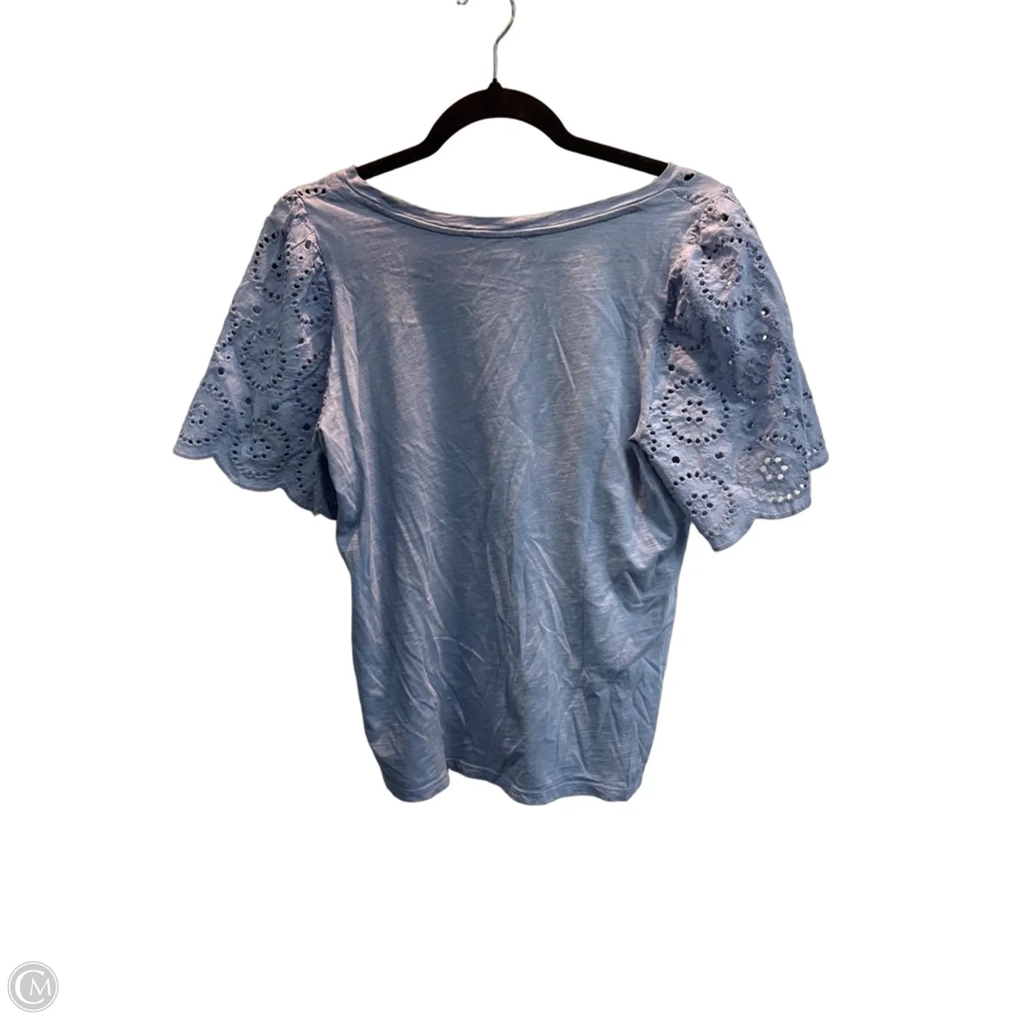 Top Short Sleeve By Loft In Blue, Size: M