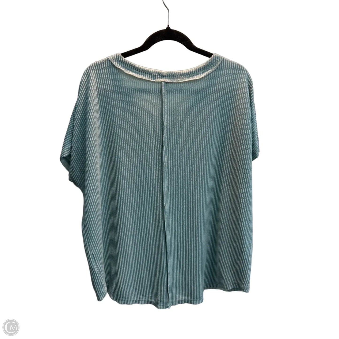 Top Short Sleeve By Blakeley In Aqua, Size: Xl