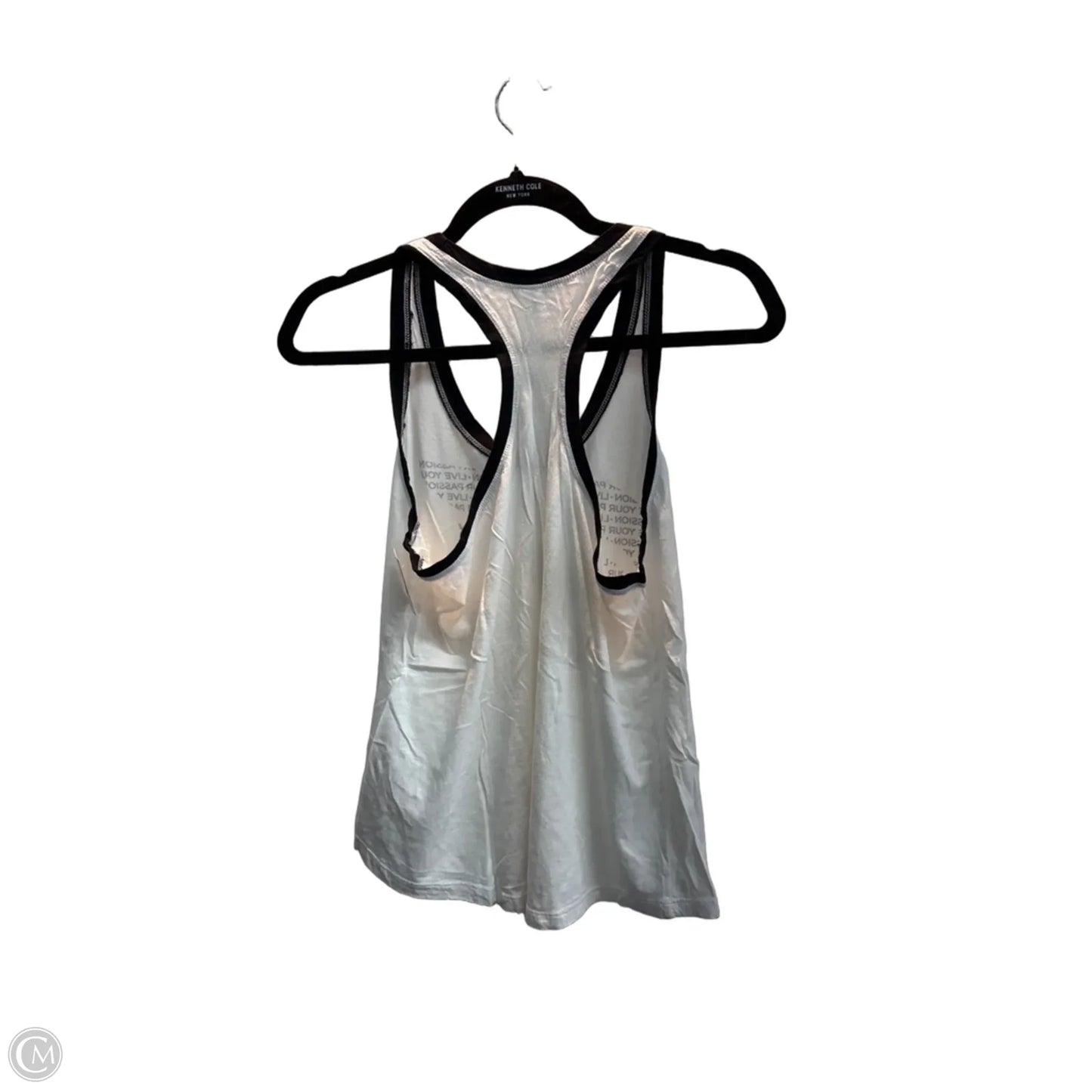 Athletic Tank Top By Fabletics In Black & White, Size: L