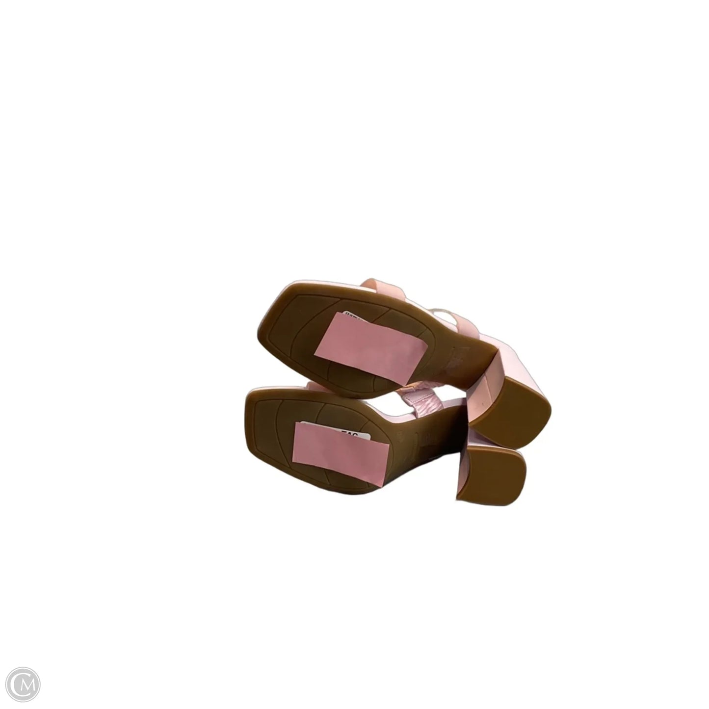 Sandals Heels Block By Nine West In Pink, Size: 8.5