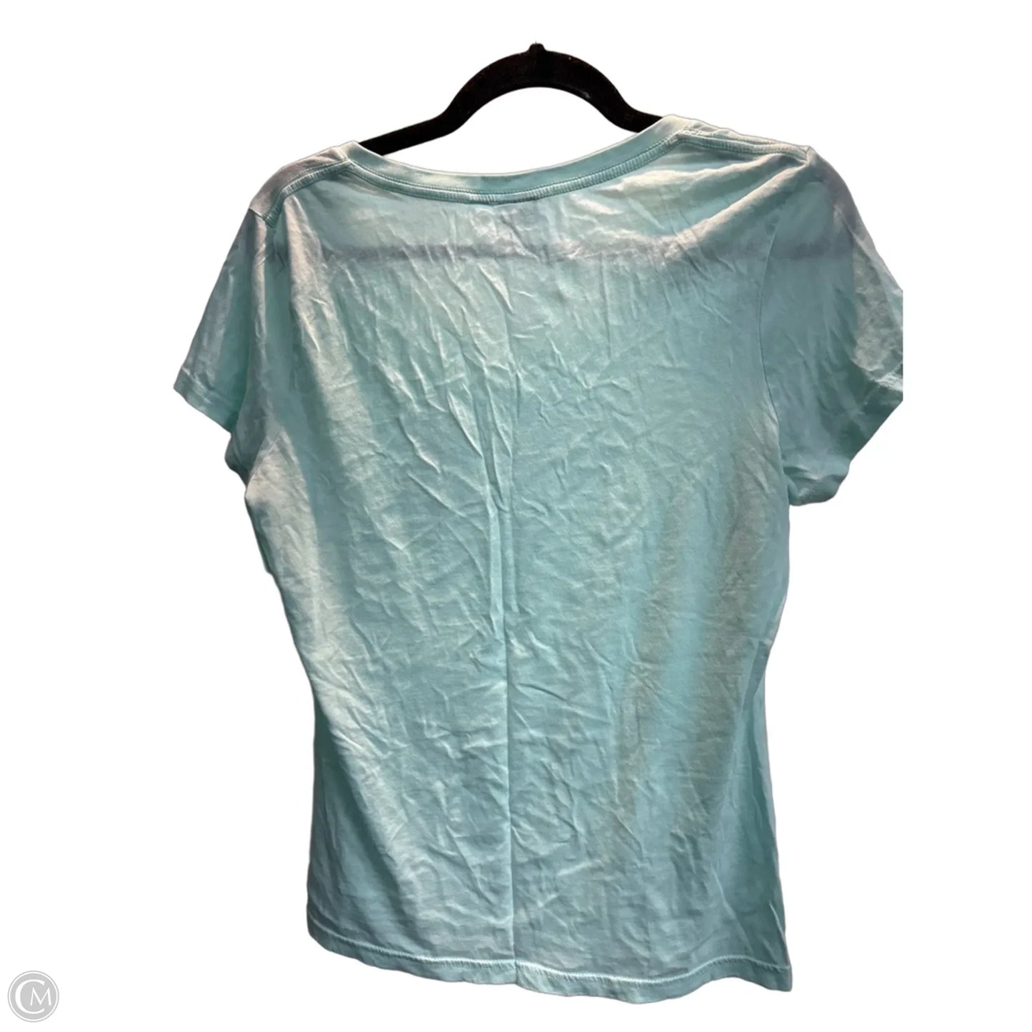 Athletic Top Short Sleeve By Puma In Aqua, Size: M