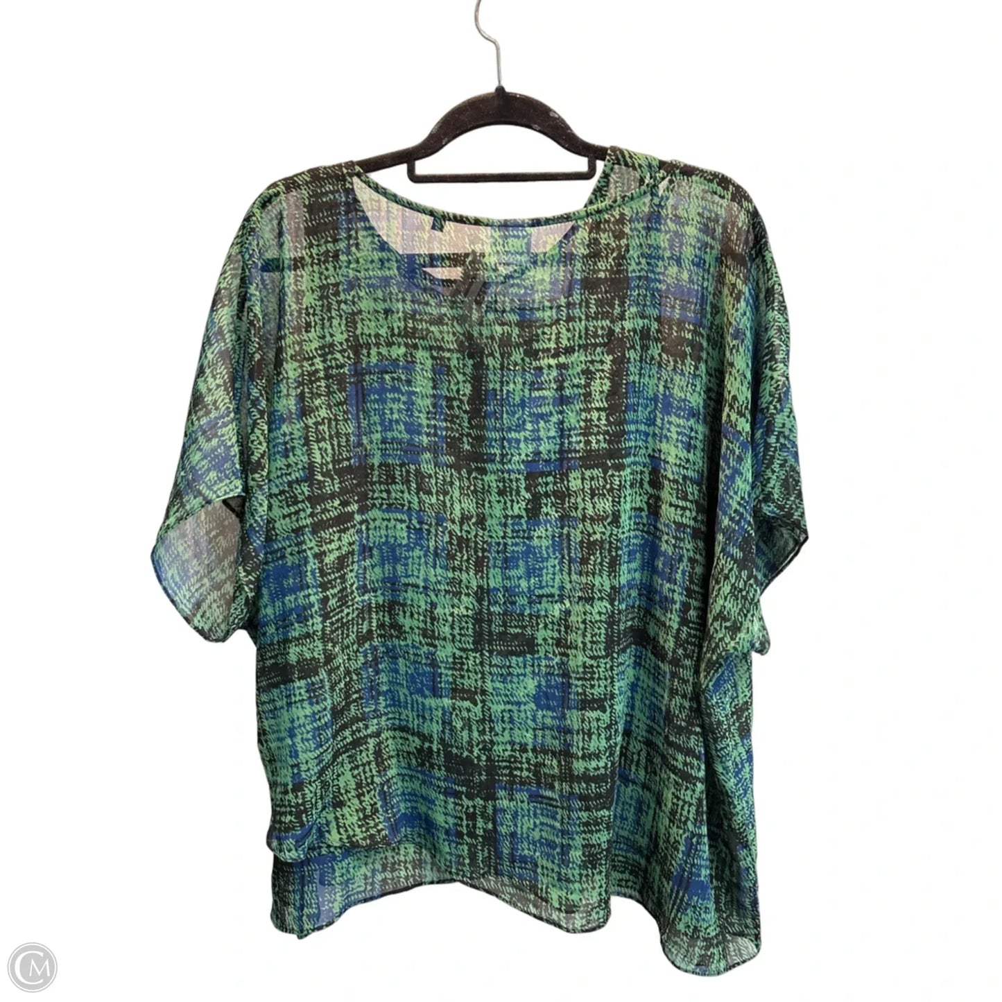 Top Short Sleeve By Cabi In Green, Size: L