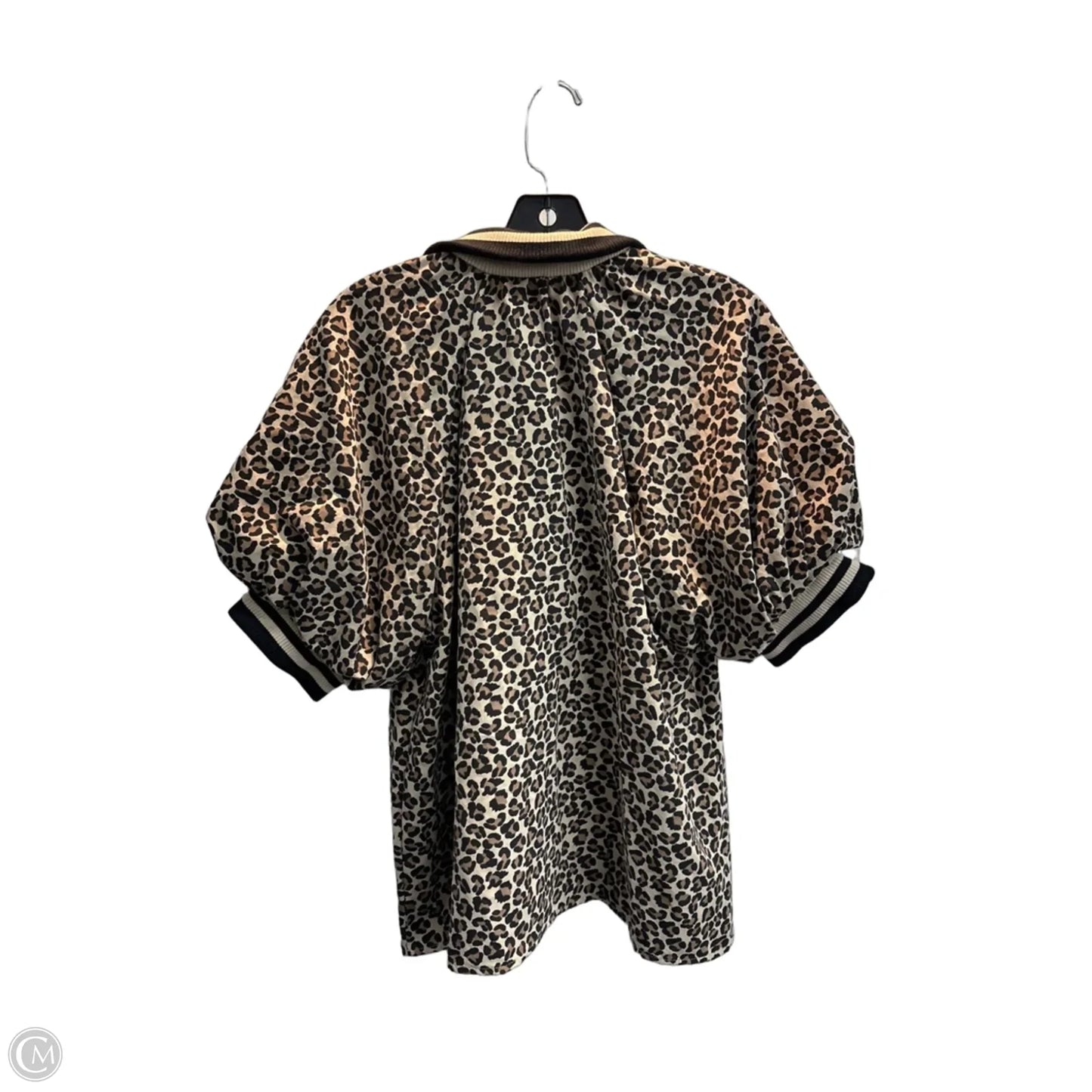 Top Short Sleeve By Entro In Leopard Print, Size: L