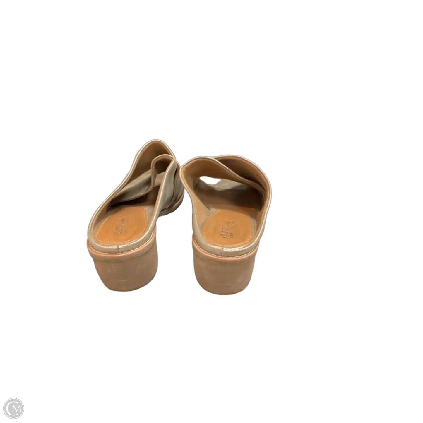 Sandals Heels Block By Sofft In Gold, Size: 9.5