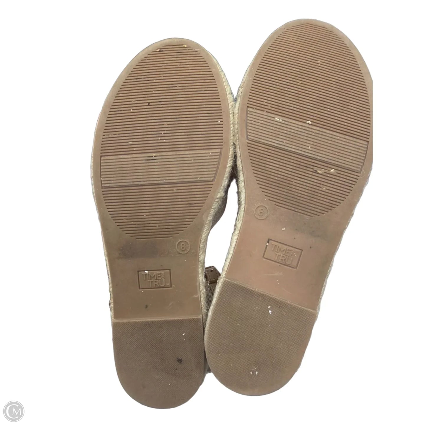 Sandals Heels Platform By Time And Tru In Tan, Size: 8