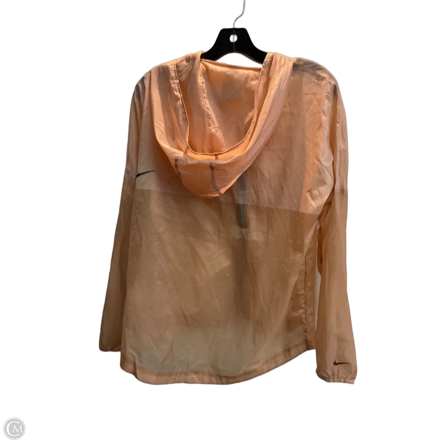 Athletic Jacket By Nike In Peach, Size: M