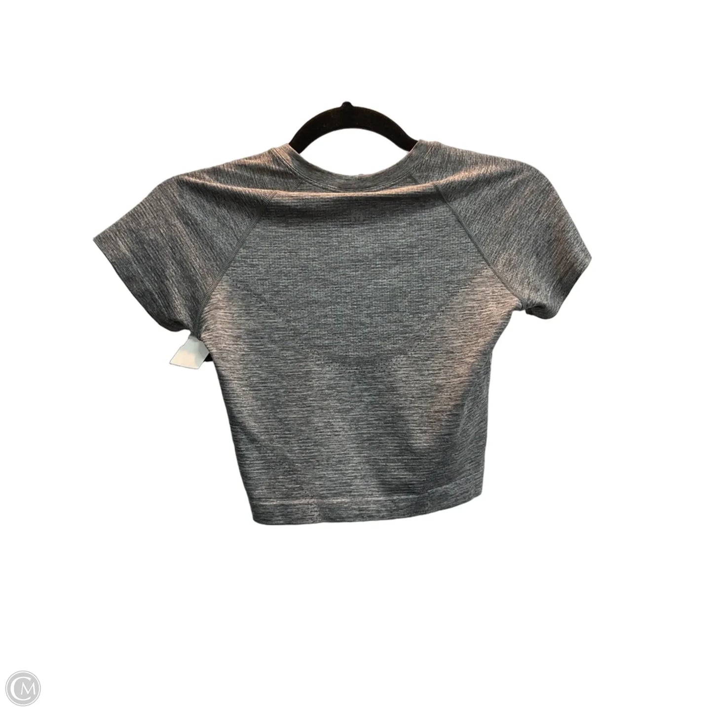 Athletic Top Short Sleeve By Lululemon In Grey, Size: S
