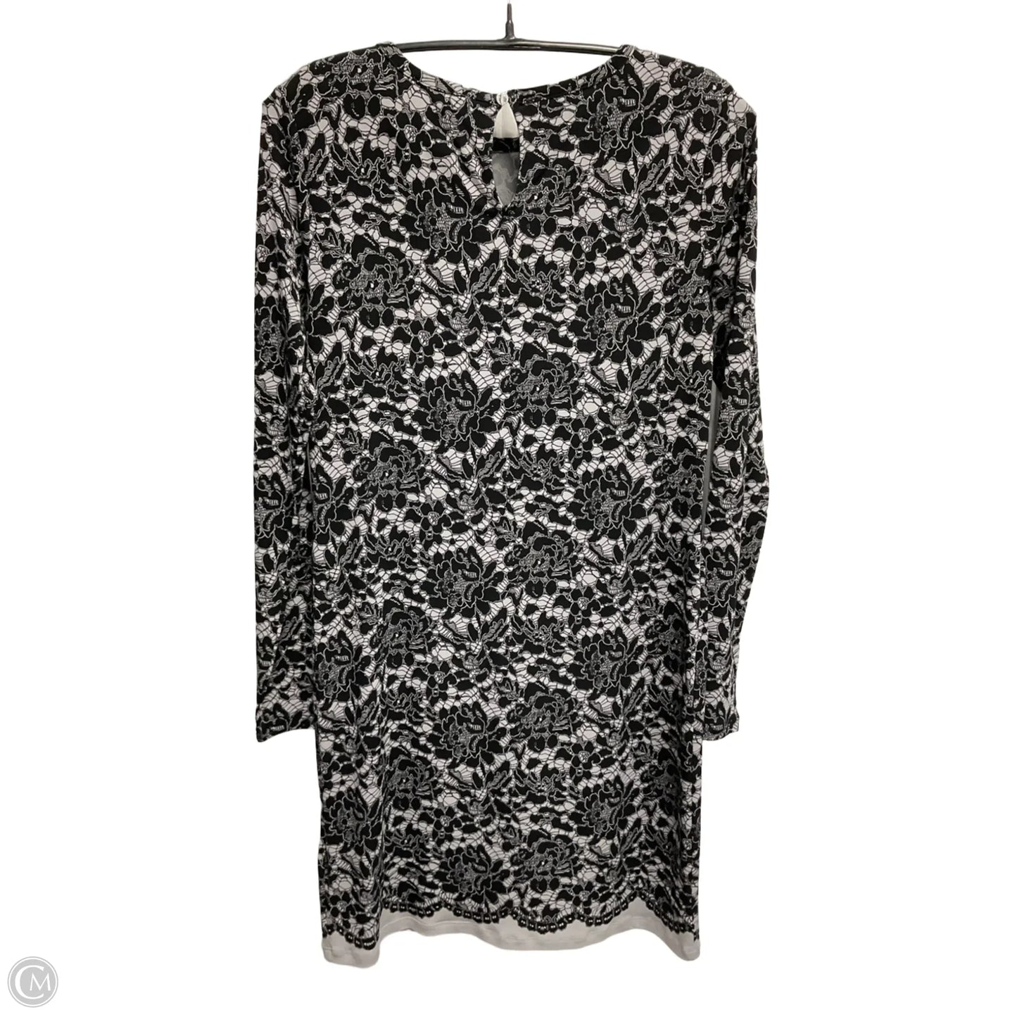 Dress Casual Midi By Michael By Michael Kors In Black & Grey, Size: S