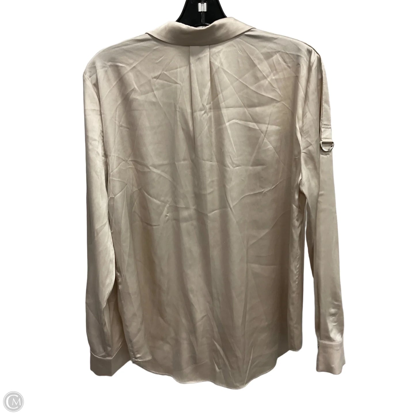 Blouse Long Sleeve By White House Black Market In Ivory, Size: Xs