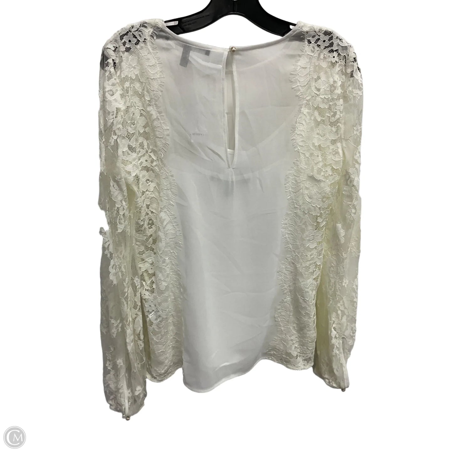 Blouse Long Sleeve By White House Black Market In White, Size: S