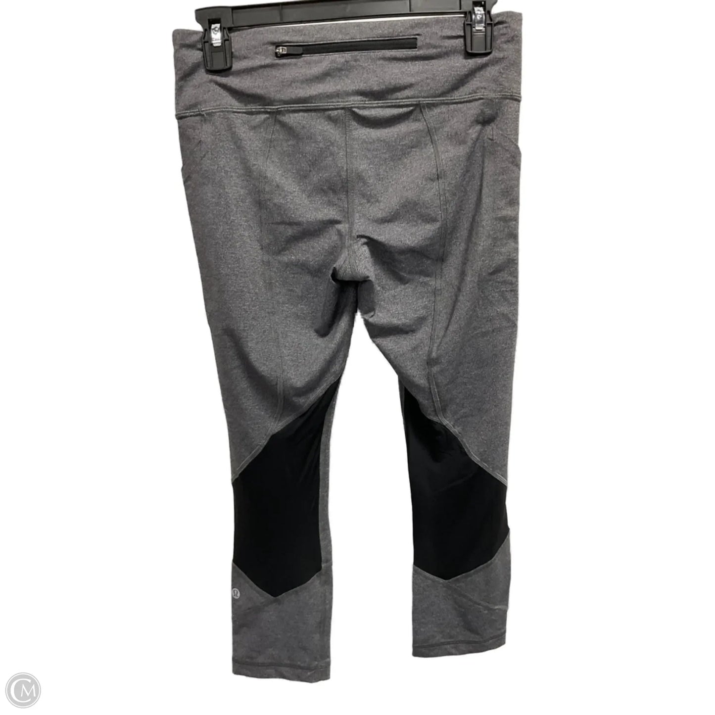 Athletic Leggings Capris By Lululemon In Black & Grey, Size: S