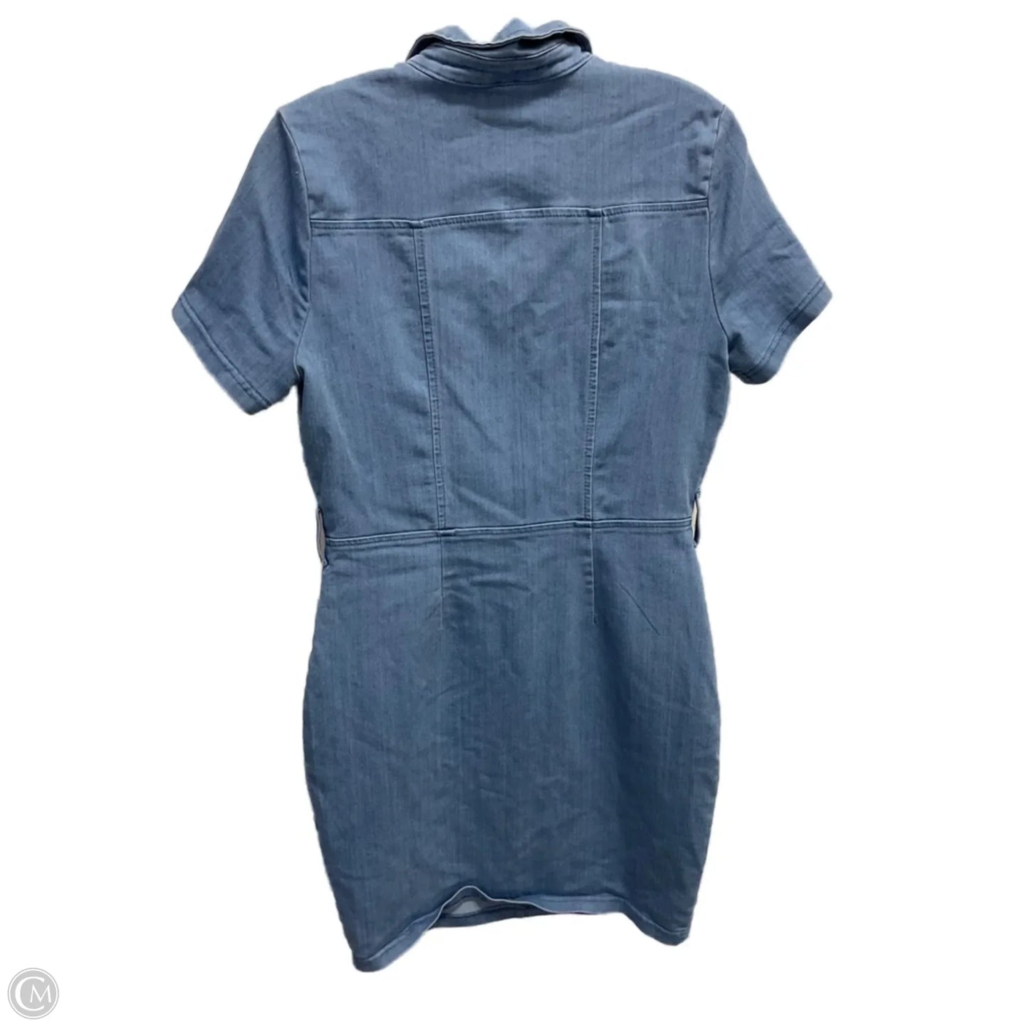 Dress Casual Midi By Haute Monde In Blue Denim, Size: L