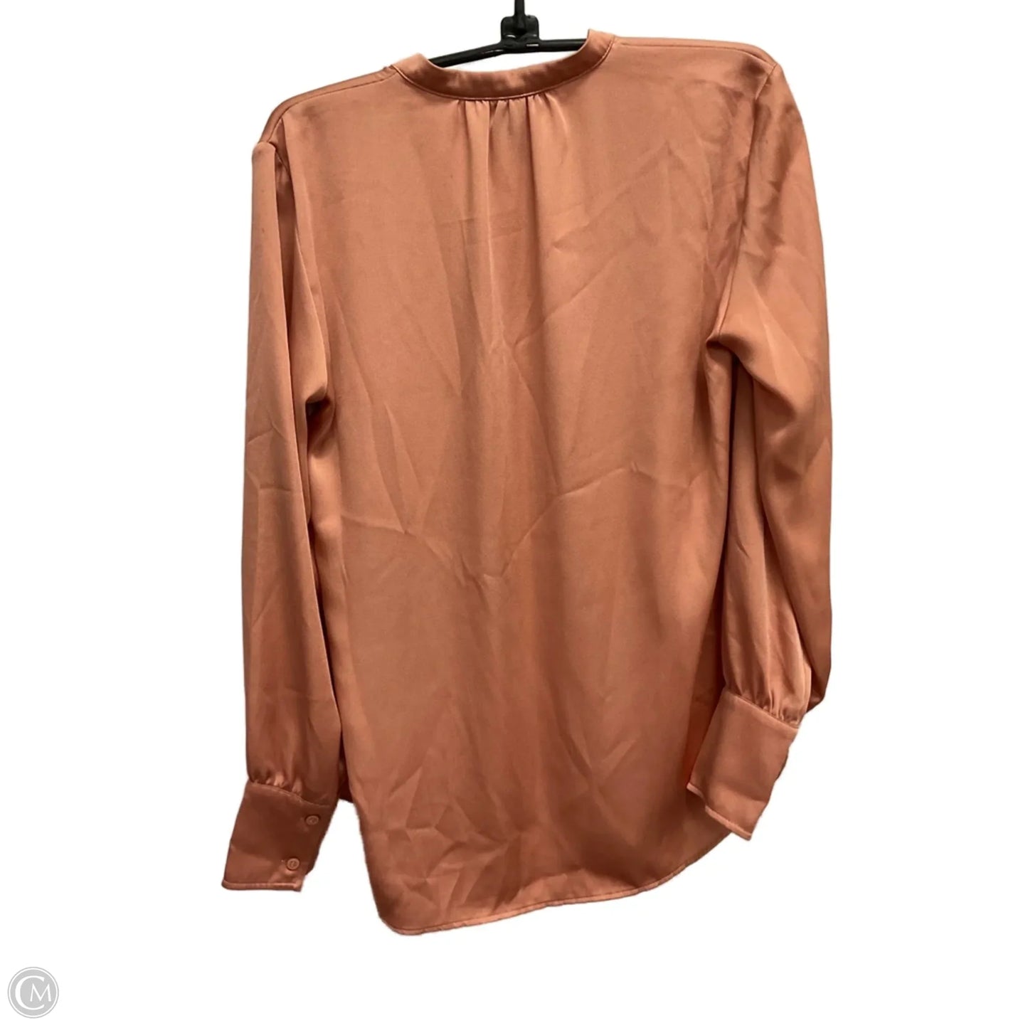 Blouse Long Sleeve By H&m In Rose Gold, Size: Xs