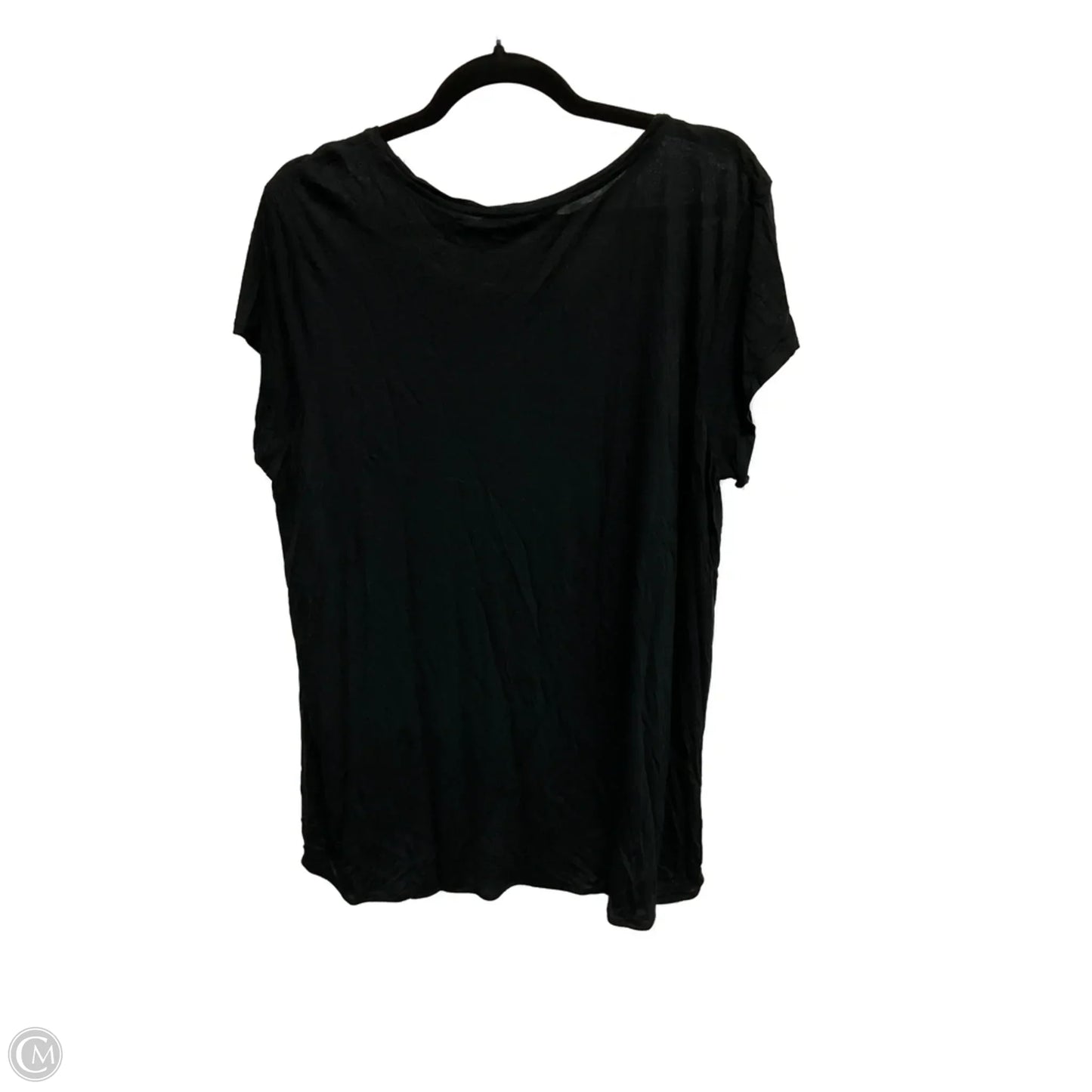 Top Short Sleeve Basic By Lauren By Ralph Lauren In Black, Size: 2x