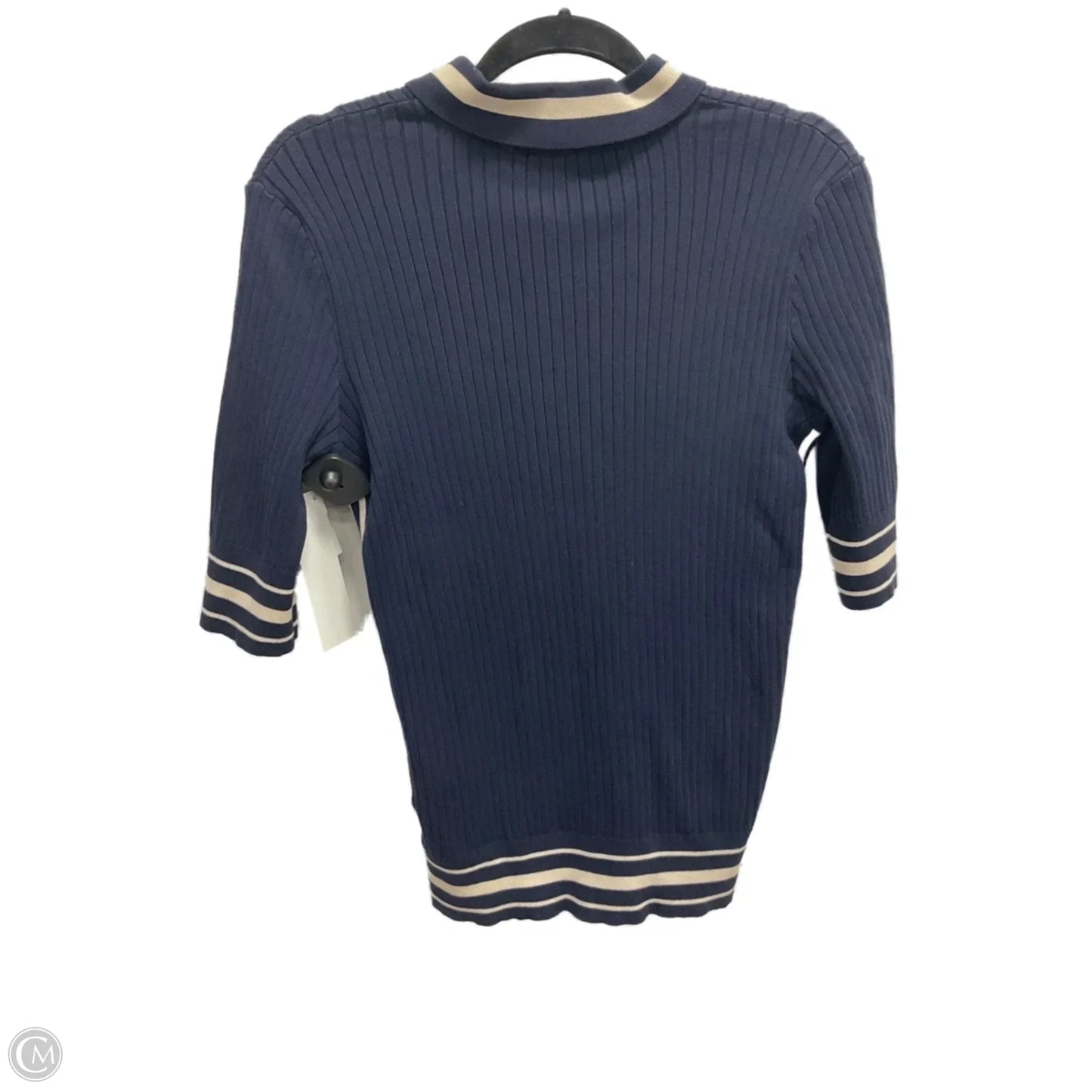 Top Short Sleeve Designer By Tory Burch In Navy, Size: Sp