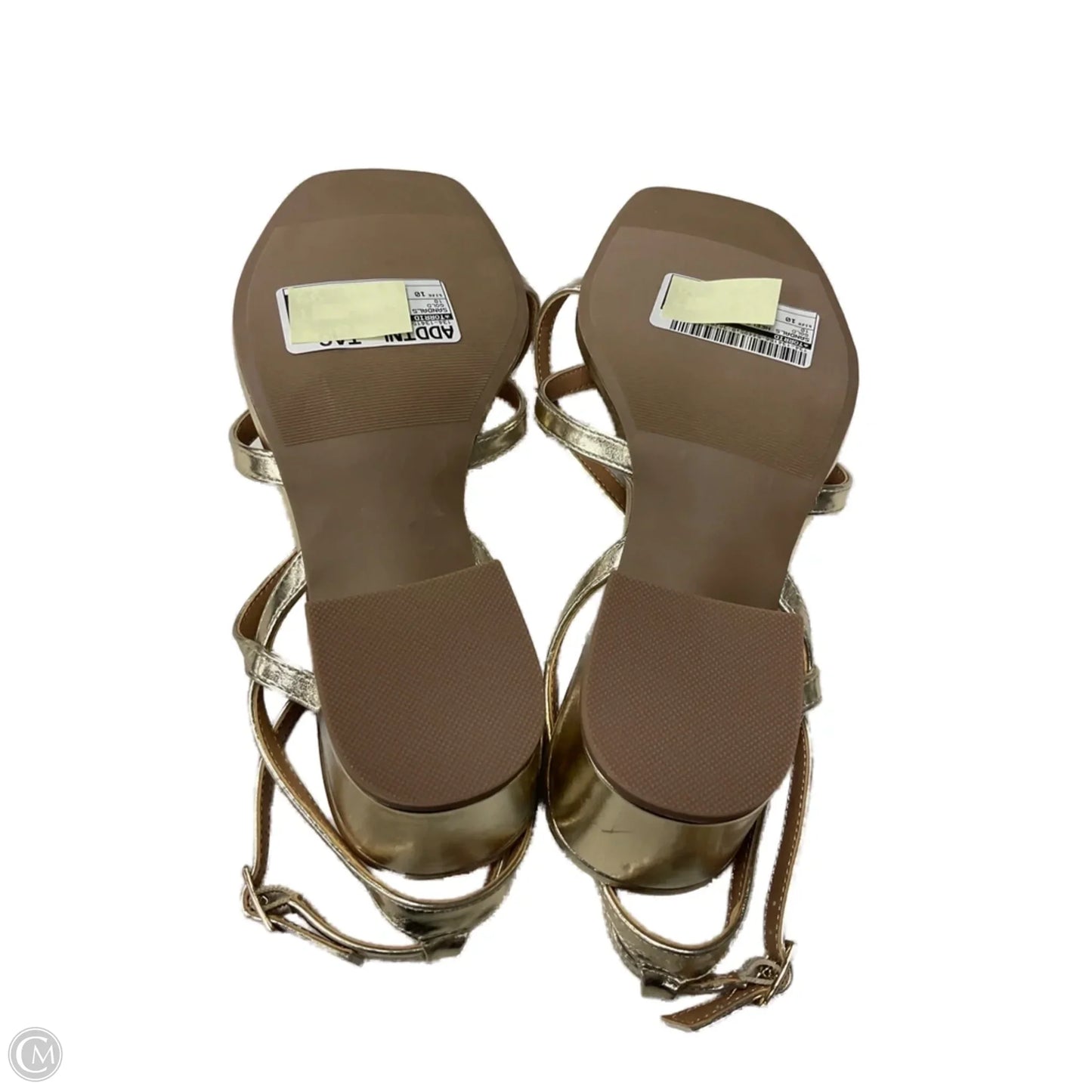 Sandals Heels Block By Torrid In Gold, Size: 10