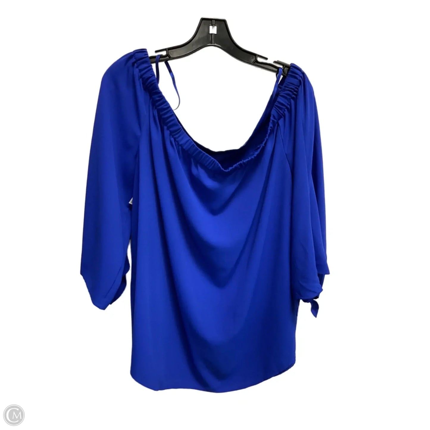 Blouse 3/4 Sleeve By Chicos In Blue, Size: Xl