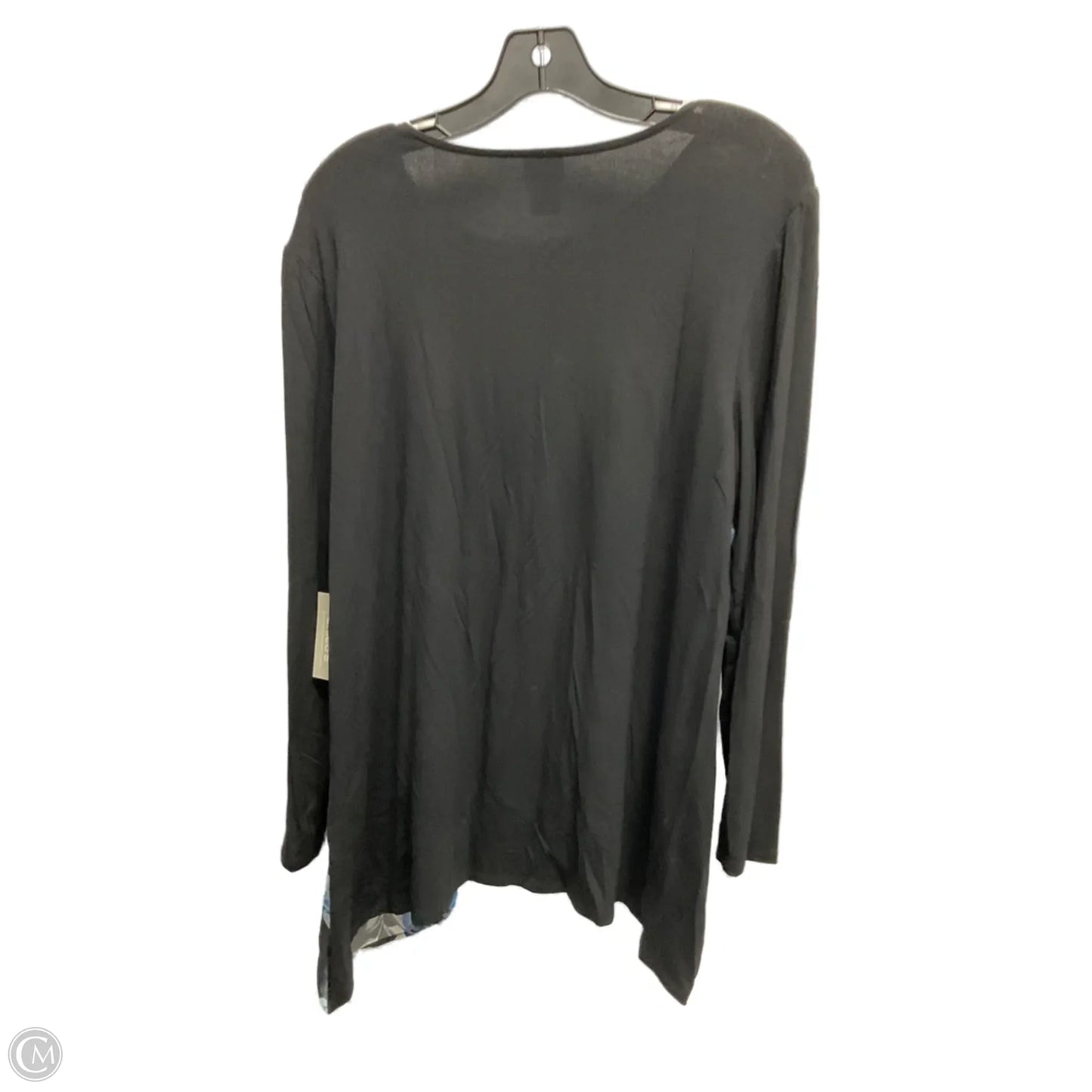 Top Long Sleeve By Chicos In Black & Blue, Size: L