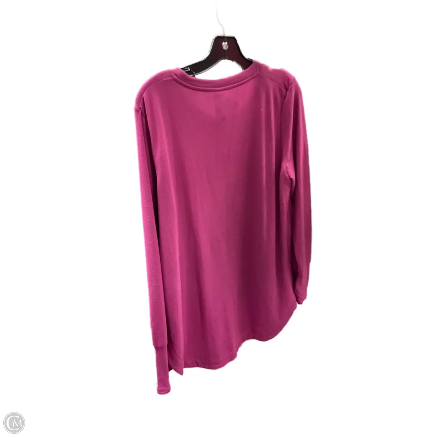 Top Long Sleeve By Members Mark In Pink, Size: L