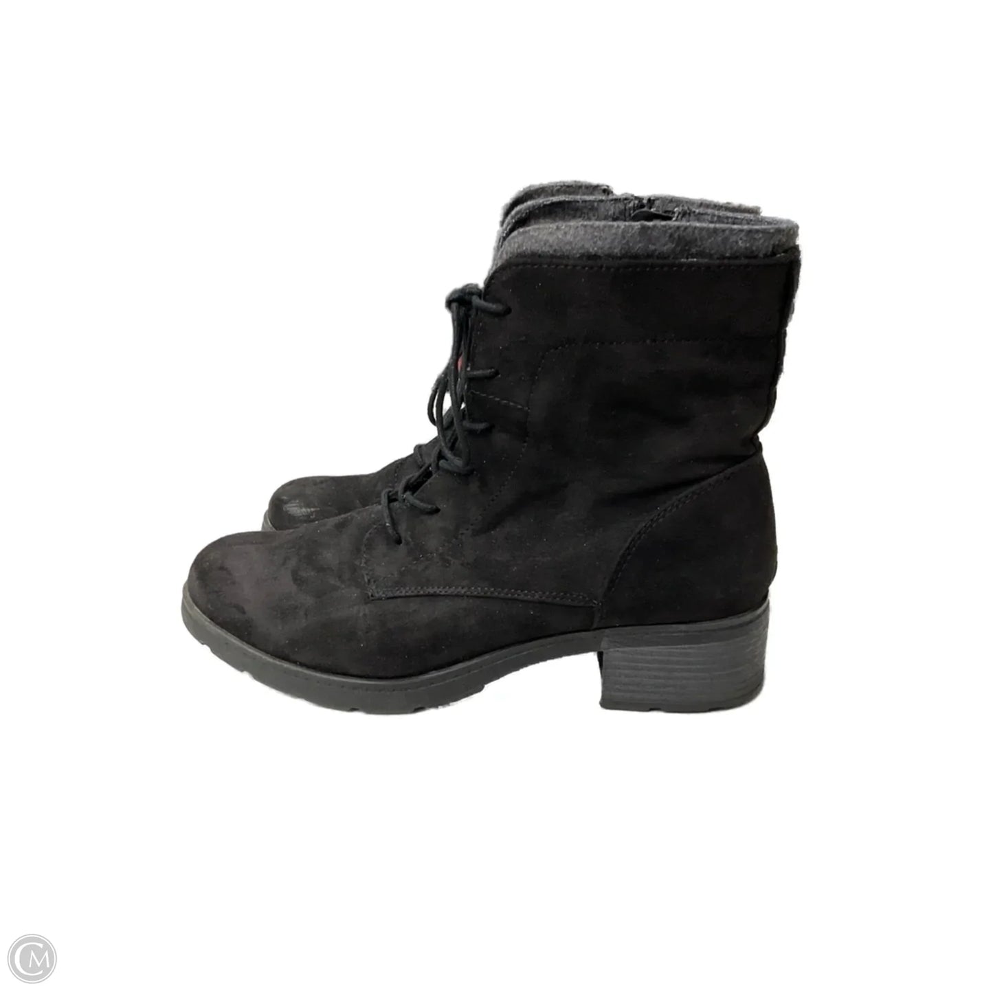 Boots Mid-calf Heels By Universal Thread In Black, Size: 11