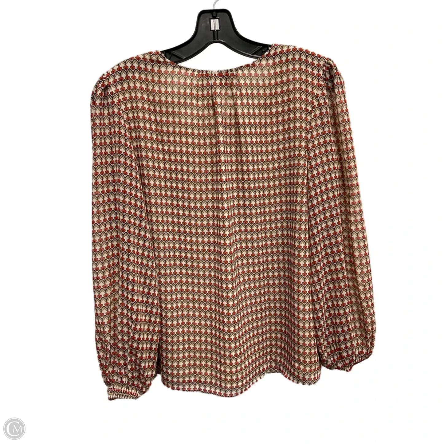 Blouse Long Sleeve By Loft In Multi-colored, Size: S
