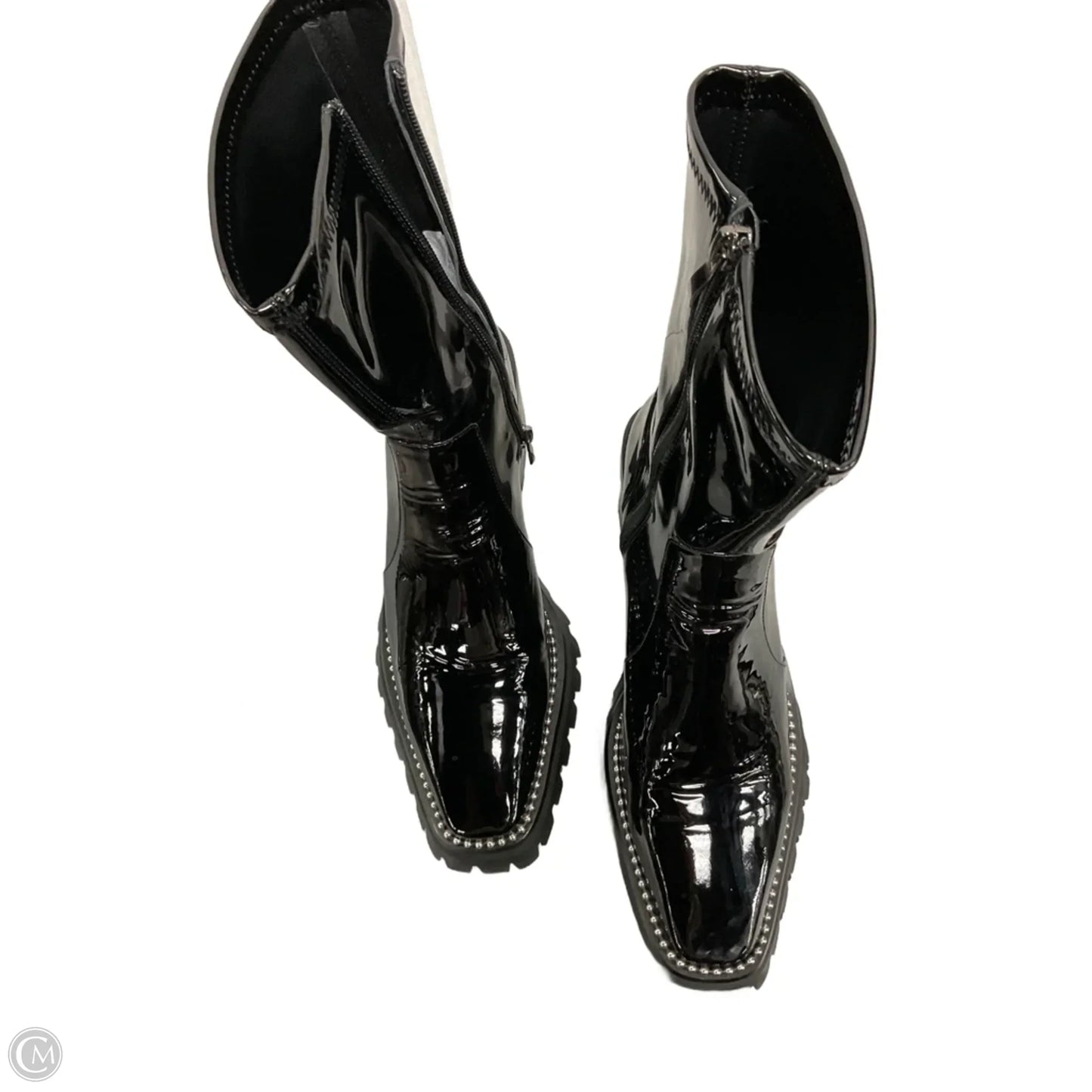 Boots Mid-calf Heels By Cma In Black, Size: 10
