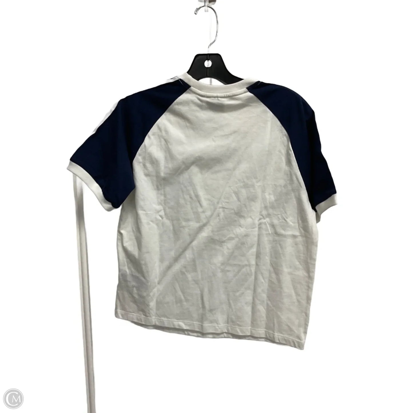 Top Short Sleeve By Adidas In Blue & White, Size: M