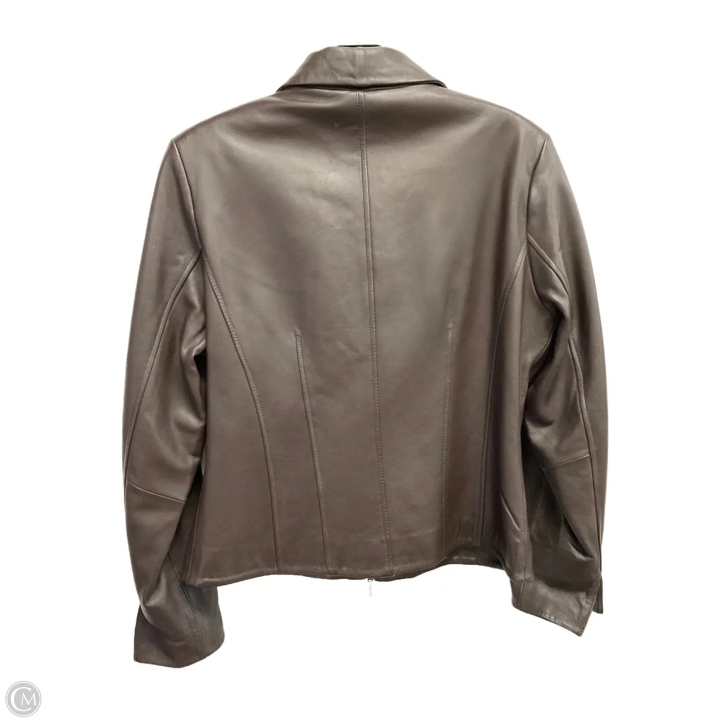 Jacket Leather By Coldwater Creek In Brown, Size: Sp