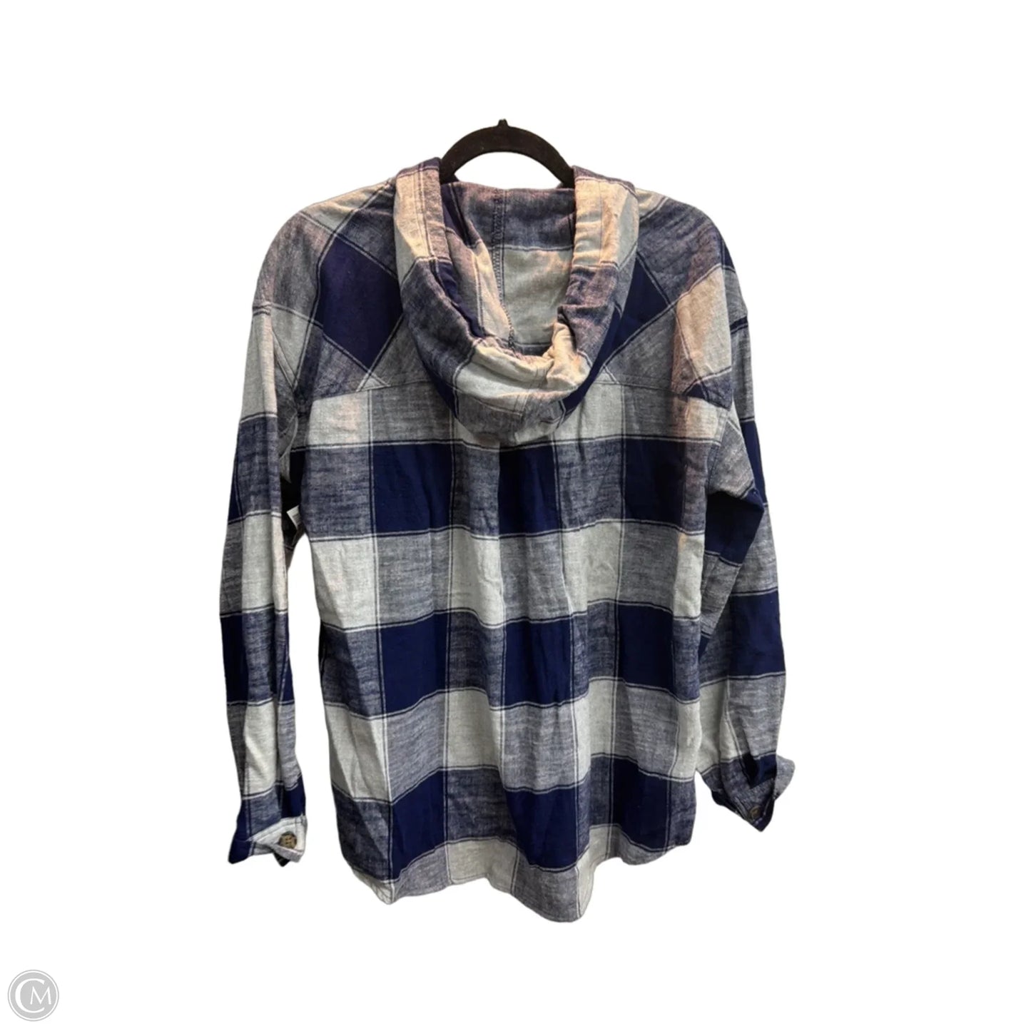 Top Long Sleeve By Maurices In Plaid Pattern, Size: M