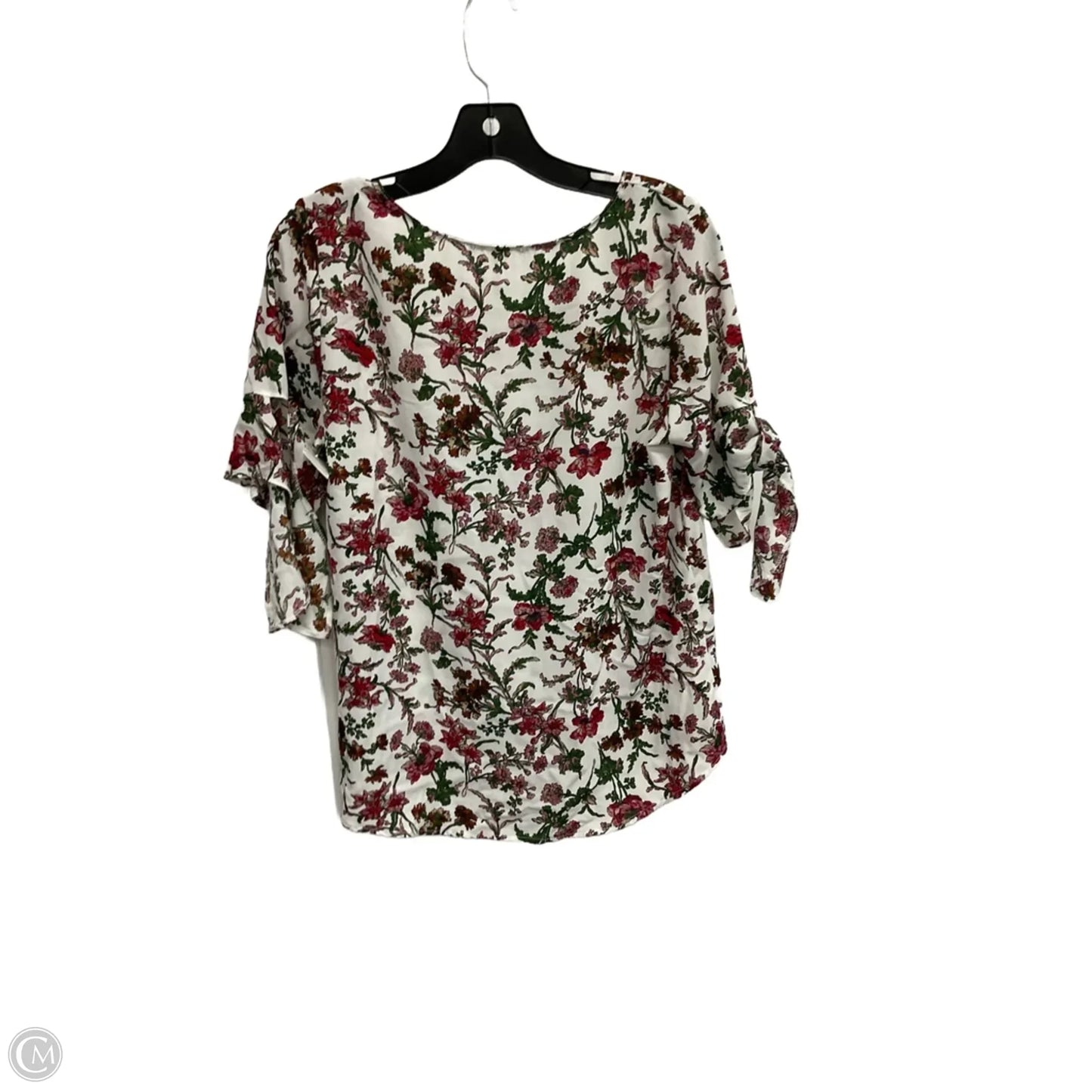 Top Short Sleeve By Les Amis In Floral Print, Size: M