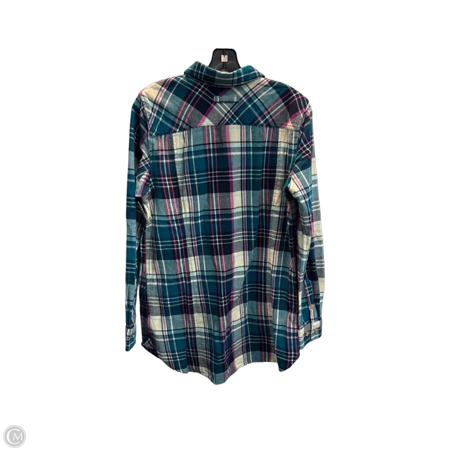 Tunic Long Sleeve By Duluth Trading In Plaid Pattern, Size: S