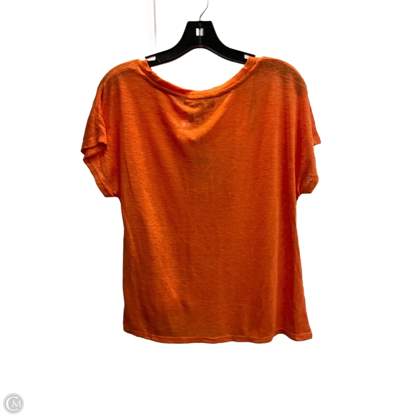 Top Short Sleeve By Dkny In Orange, Size: S