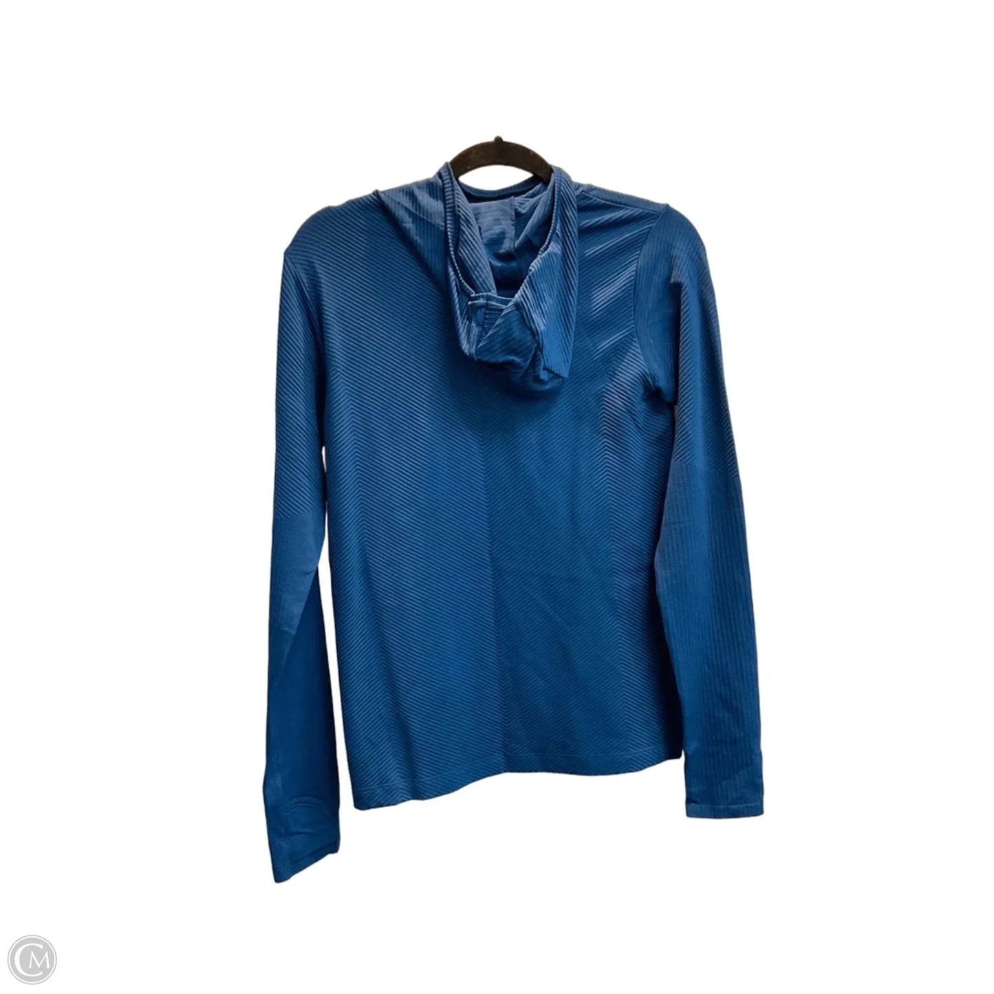 Athletic Top Long Sleeve Hoodie By Athleta In Blue, Size: L