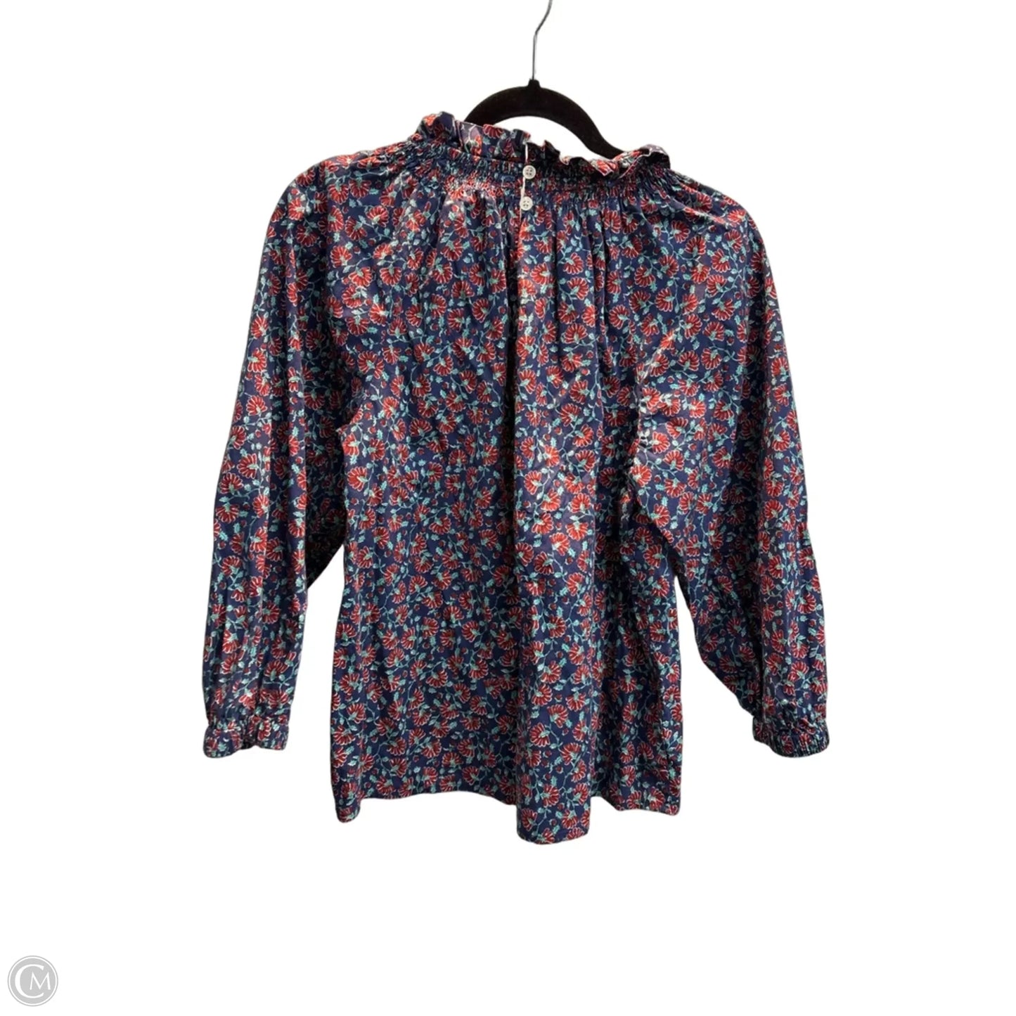 Top Long Sleeve By J. Crew In Floral Print, Size: S