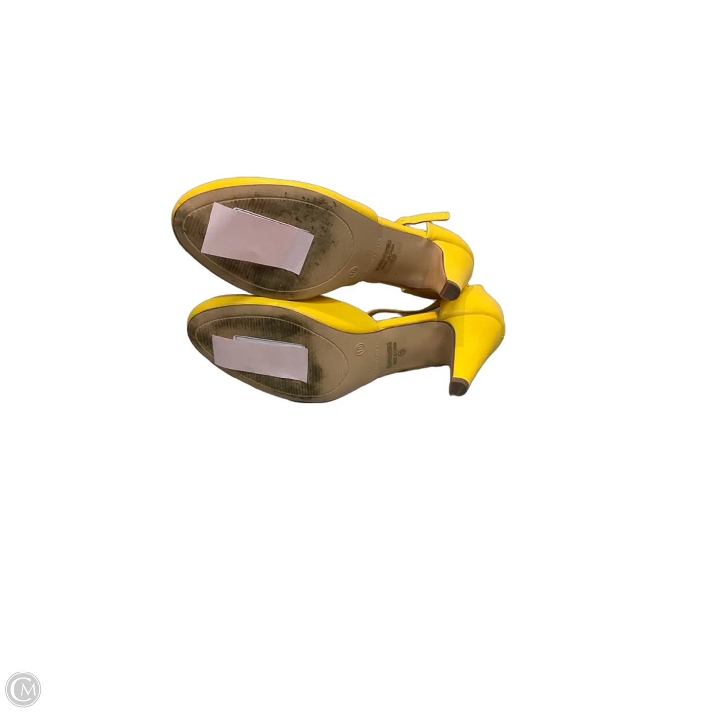 Shoes Heels Kitten By Clothes Mentor In Yellow, Size: 10