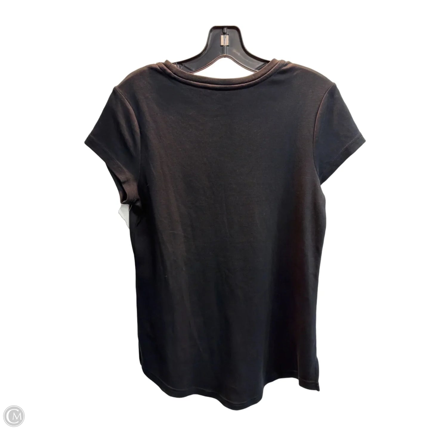 Top Short Sleeve Basic By Isaac Mizrahi Live Qvc In Black, Size: Xs