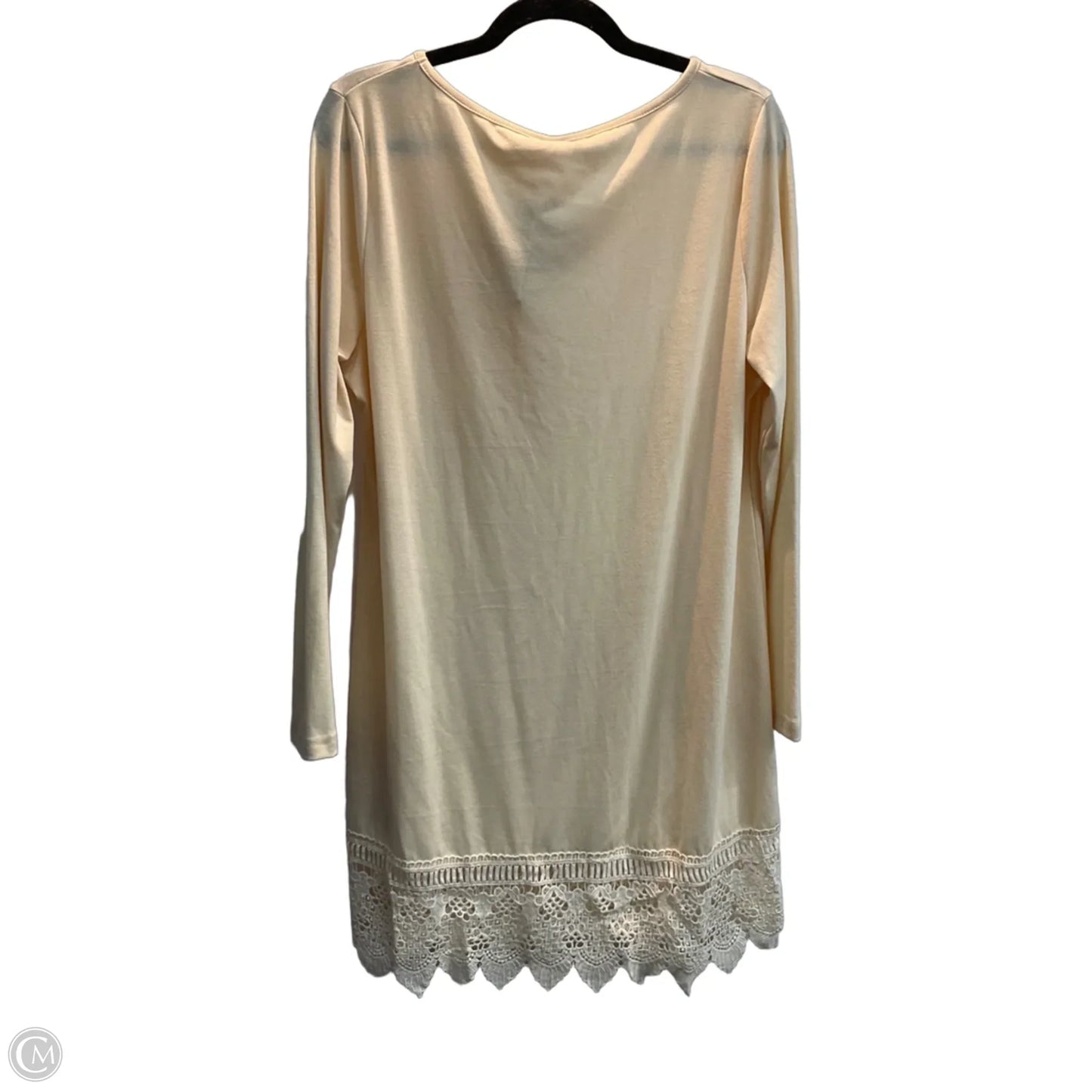 Dress Casual Midi By Clothes Mentor In Beige, Size: L