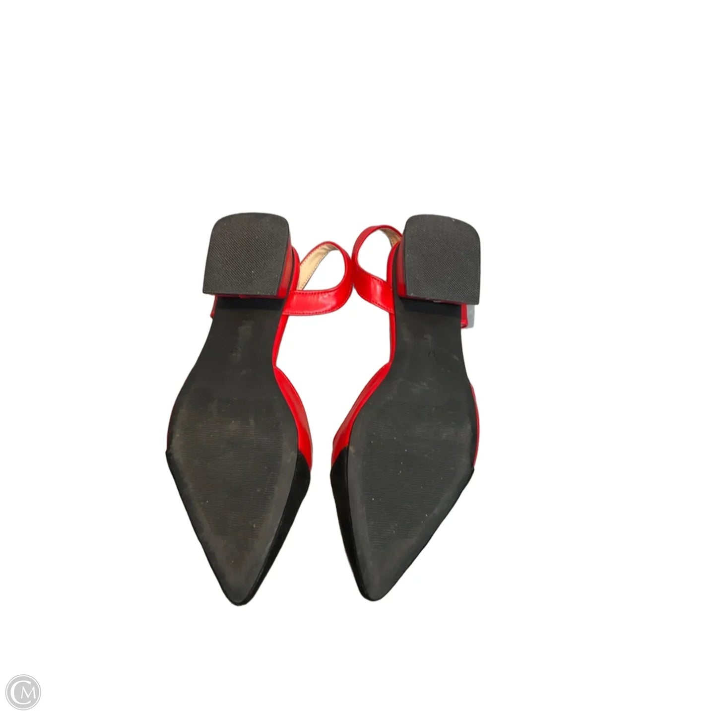 Shoes Flats By Clothes Mentor In Black & Red, Size: 6.5