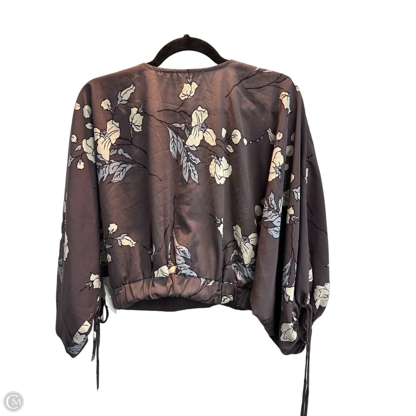 Blouse Long Sleeve By Audrey In Floral Print, Size: S