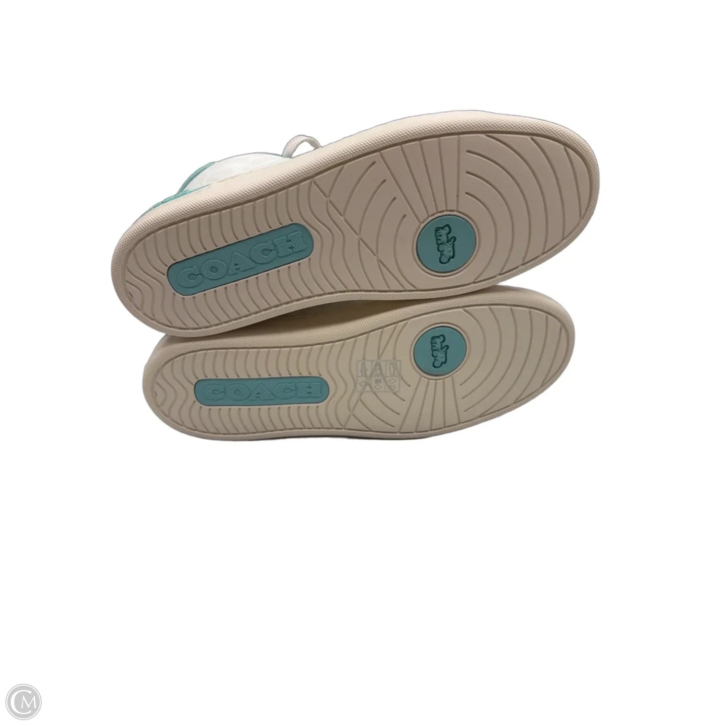 Shoes Designer By Coach In Blue & White, Size: 9