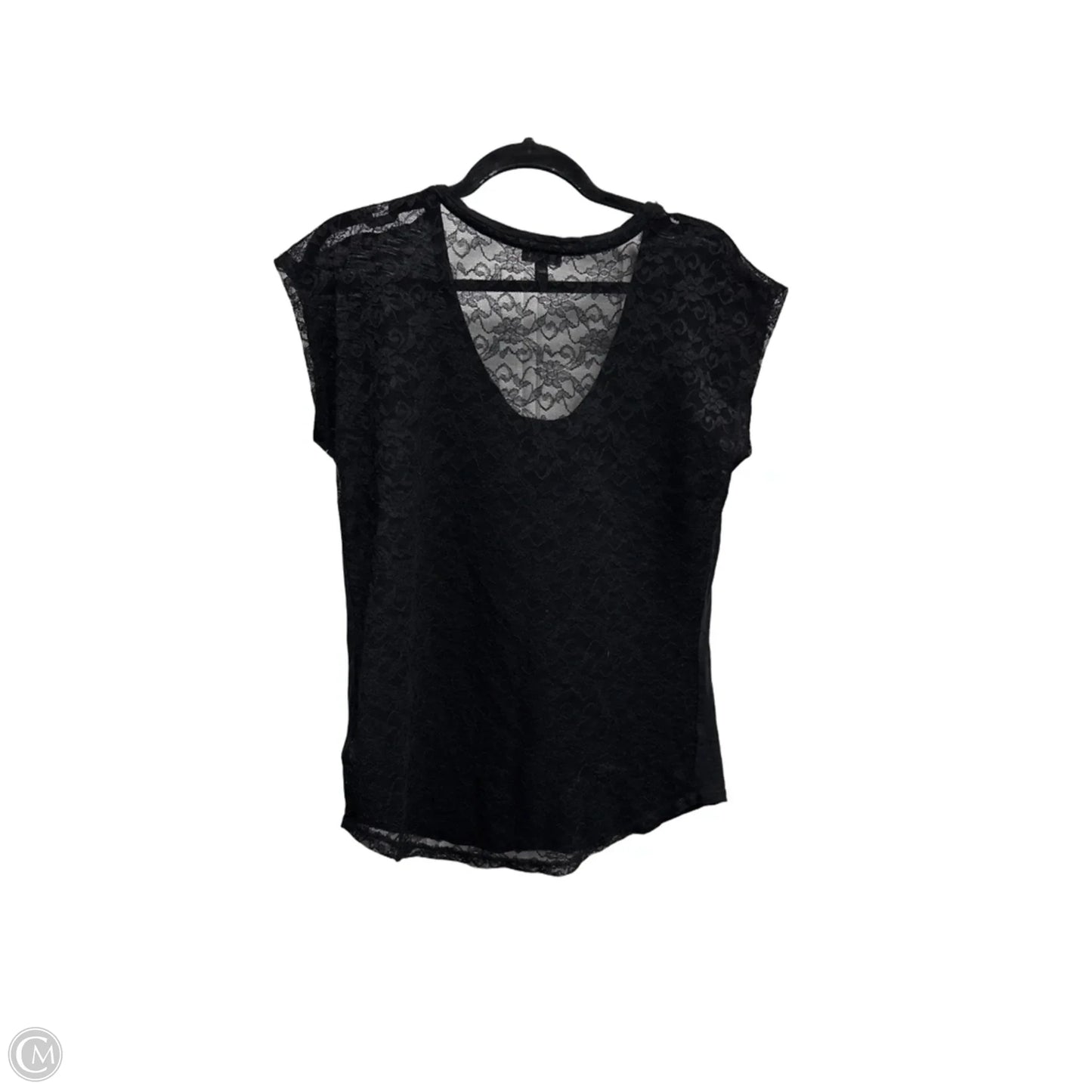 Top Short Sleeve By Express In Black, Size: M