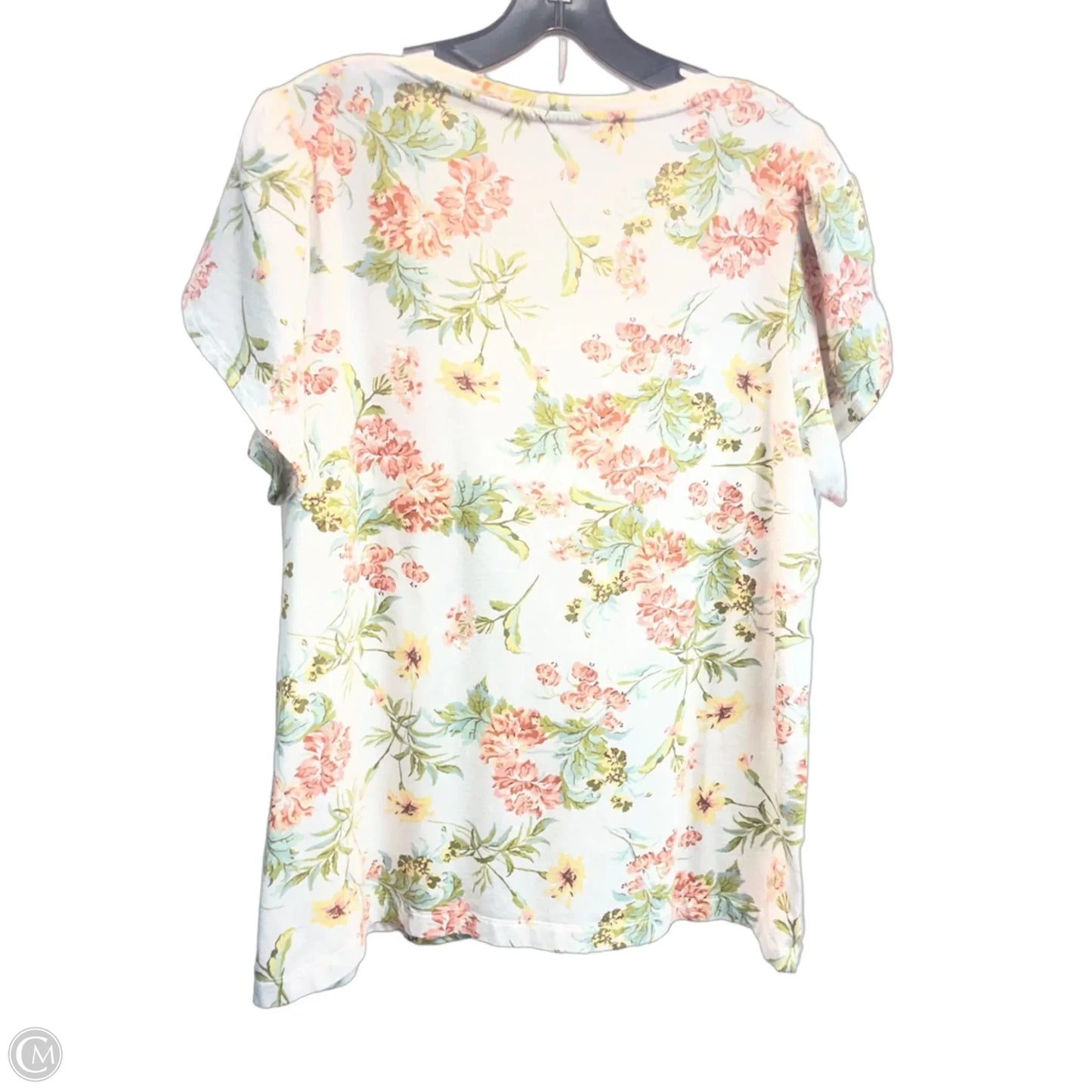 Top Short Sleeve By Lc Lauren Conrad In Floral Print, Size: Xl