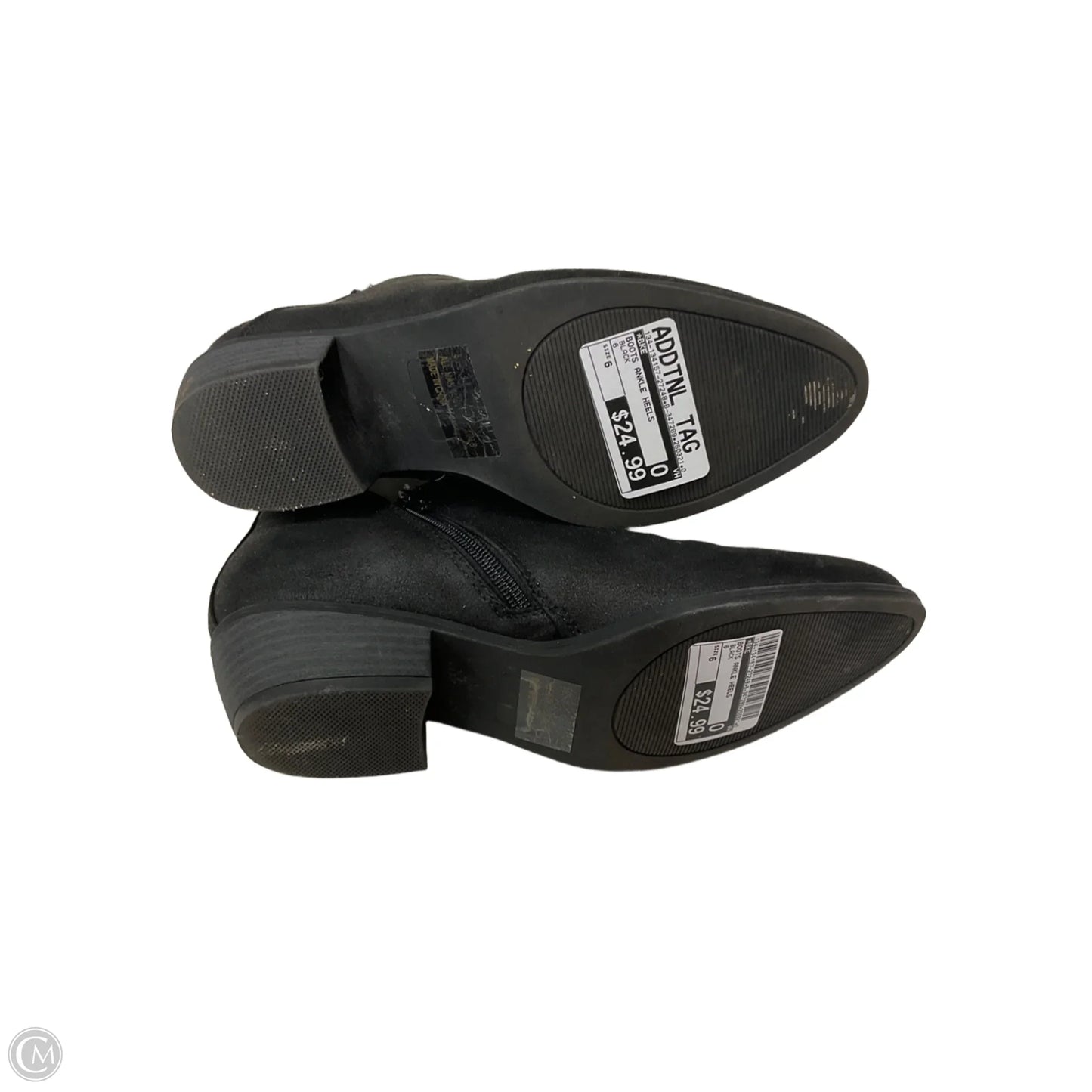 Boots Ankle Heels By Bke In Black, Size: 6