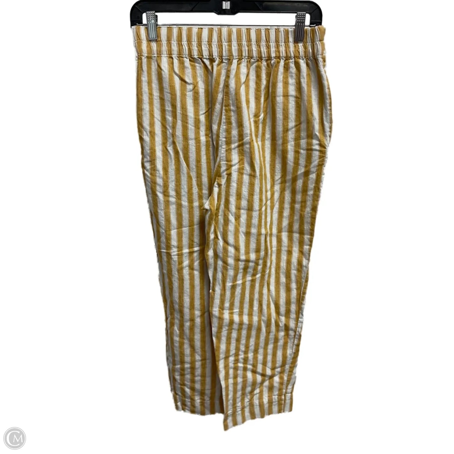 Pants Wide Leg By Madewell In White & Yellow, Size: S