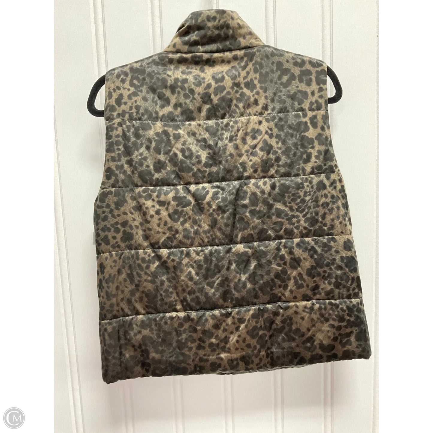 Vest Puffer & Quilted By Kenneth Cole In Black & Brown, Size: S